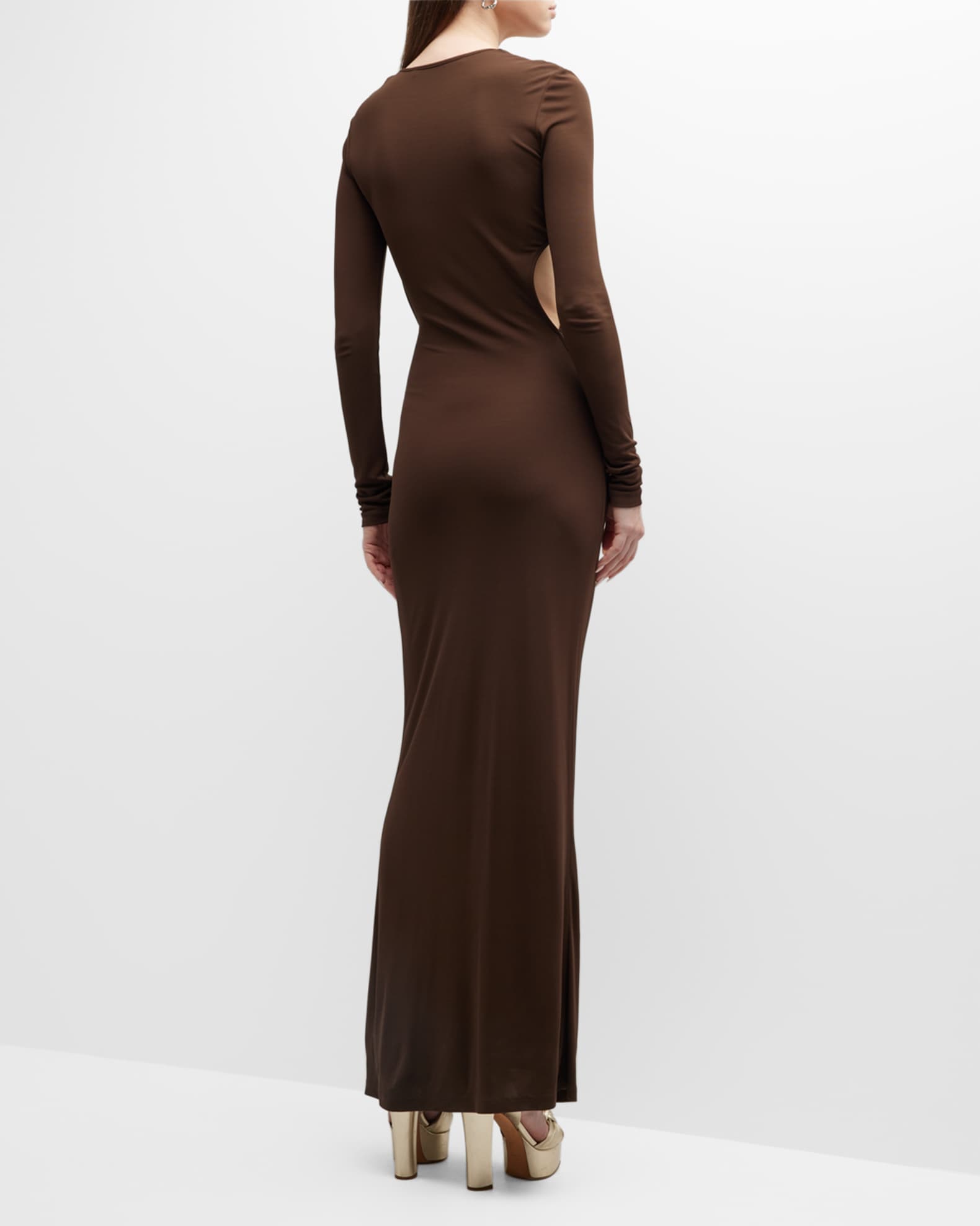 ZEYNEP ARCAY Jersey Midi Dress w/ Cutouts | Neiman Marcus
