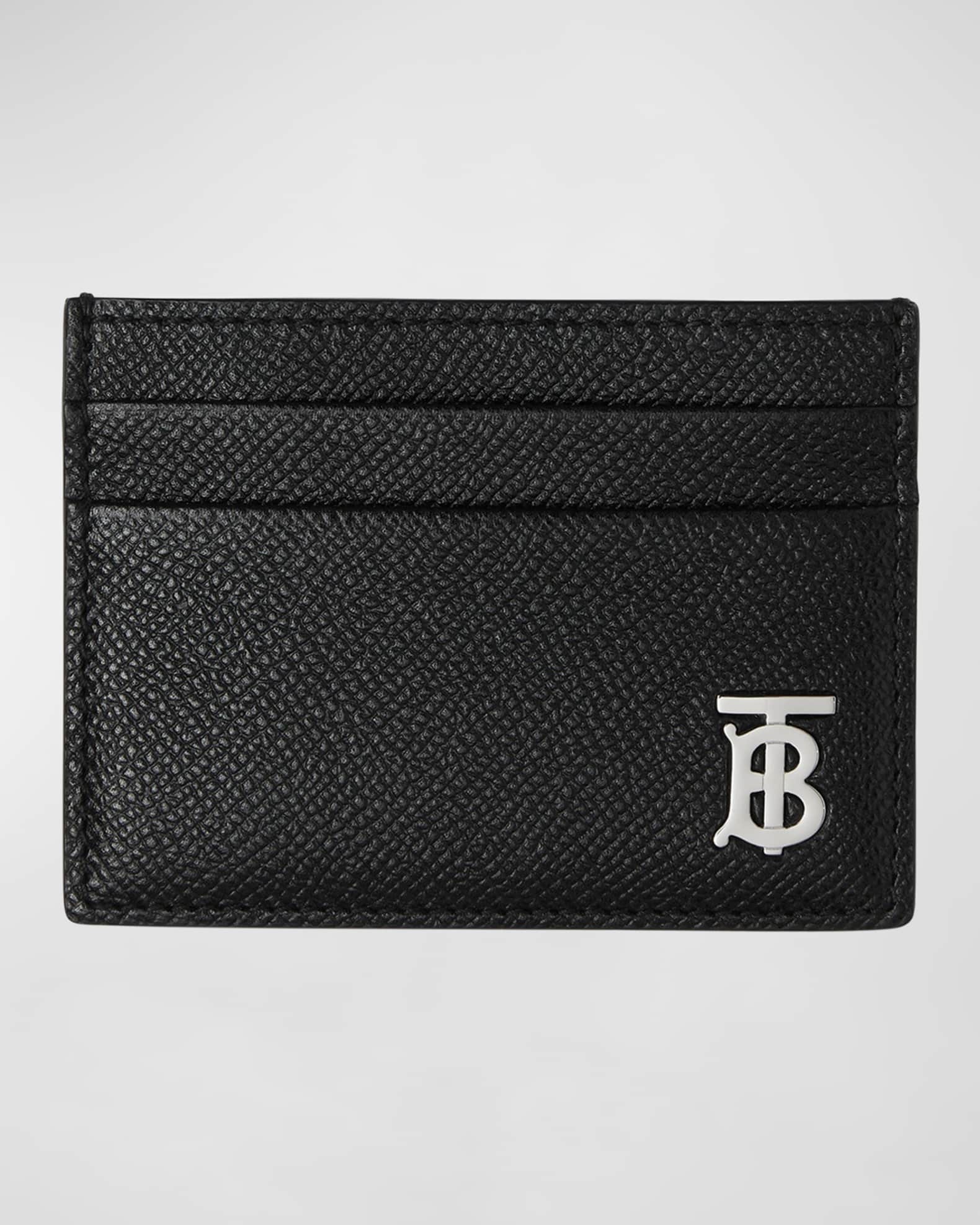 Burberry TB Grainy Calfskin Bi-Fold Wallet (Wallets and Small