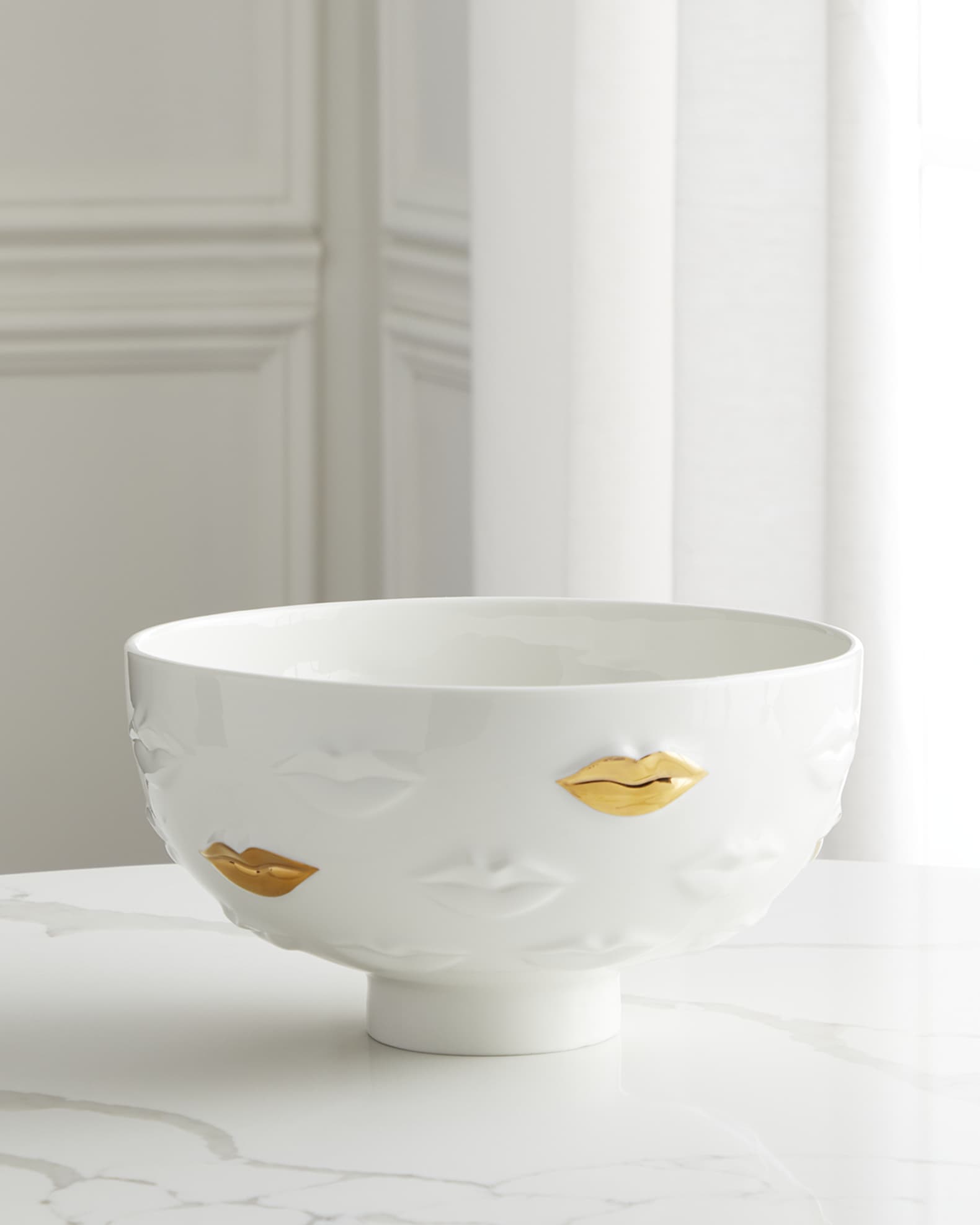 Jonathan Adler Gilded Gala Lips Bowl Neiman Marcus