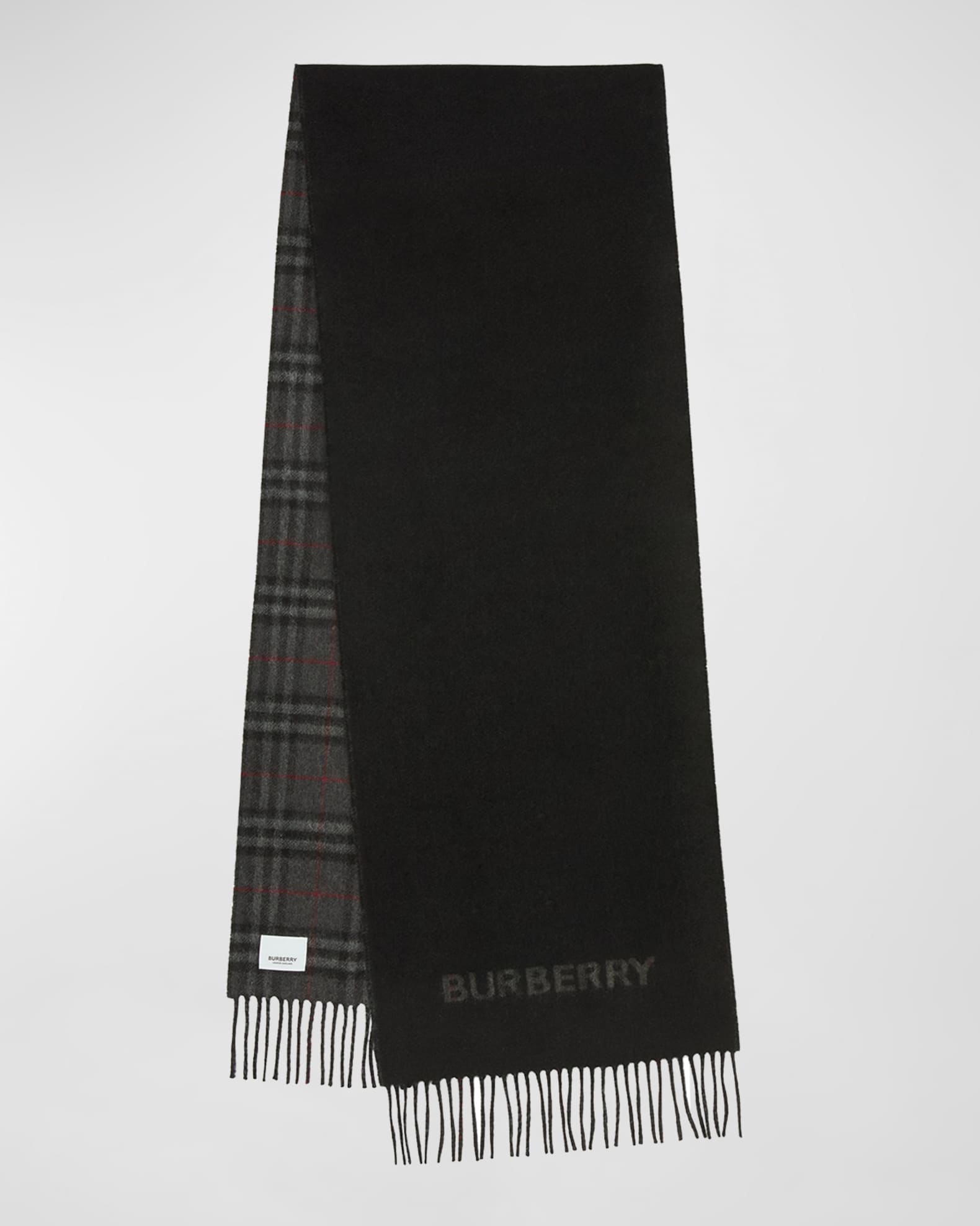 Burberry Check Cashmere Reversible Scarf Hats & Scarves