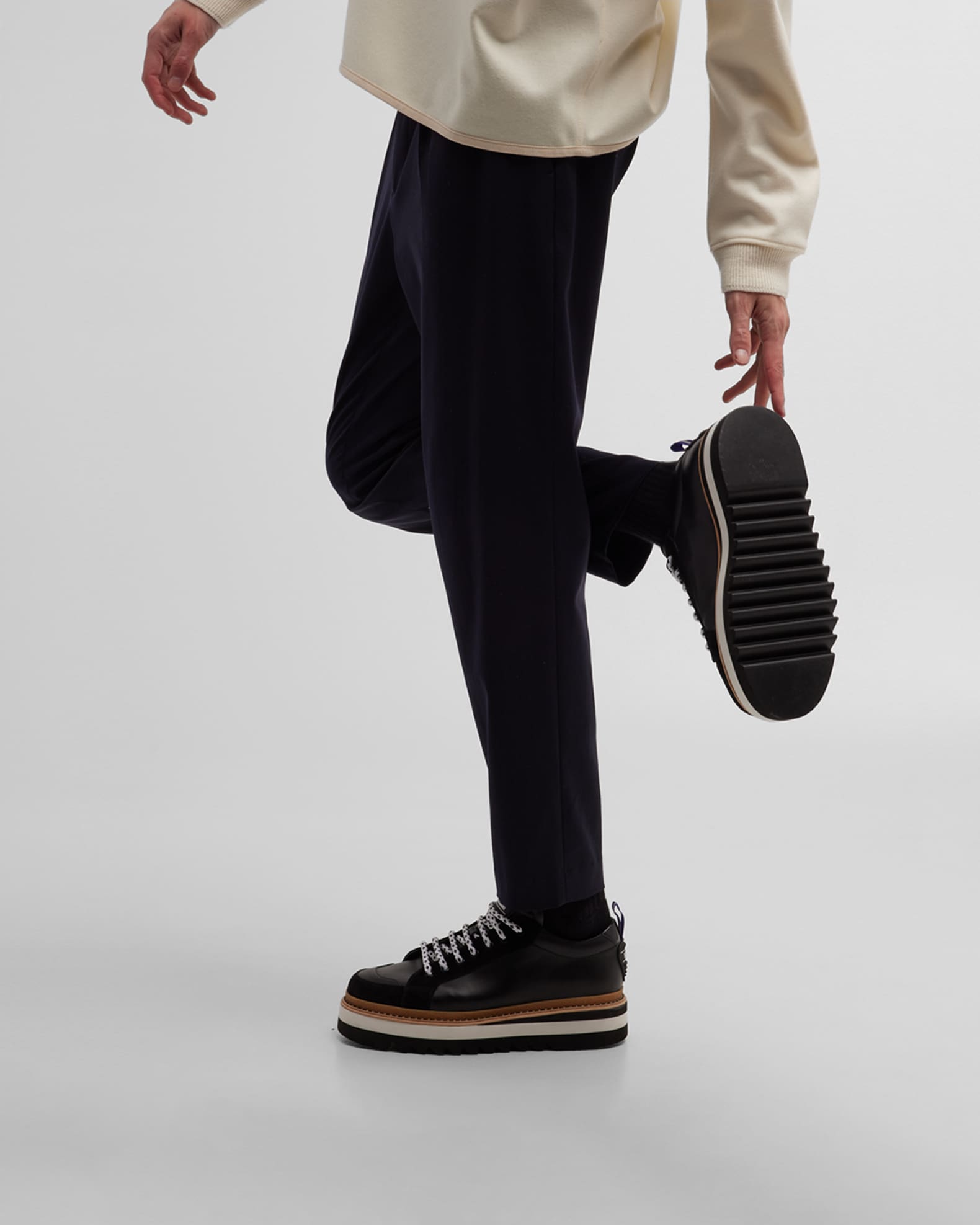 Men's City Trainer Leather Low-Top Sneakers 1
