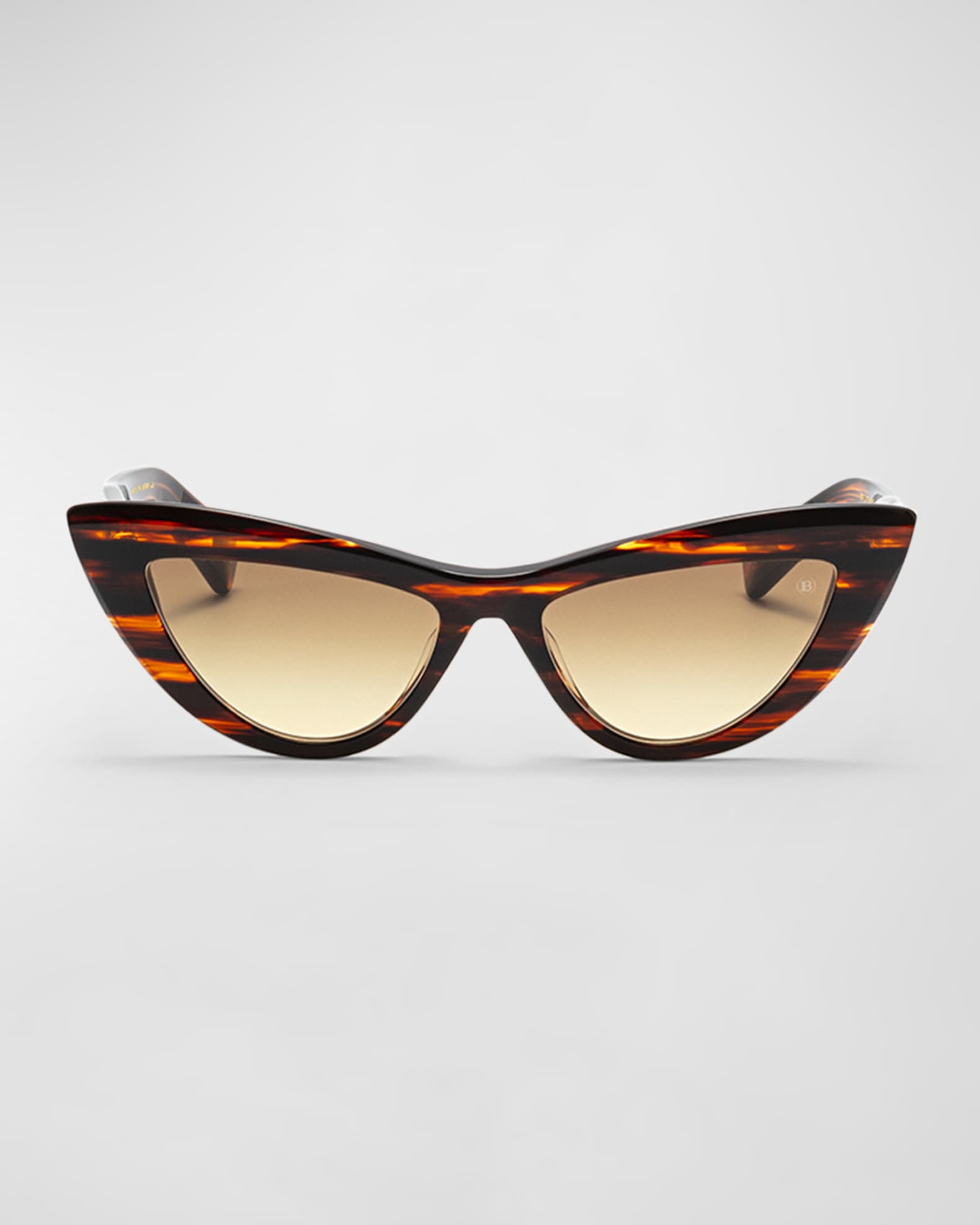 Gradient Acetate & Titanium Cat-Eye Sunglasses  1