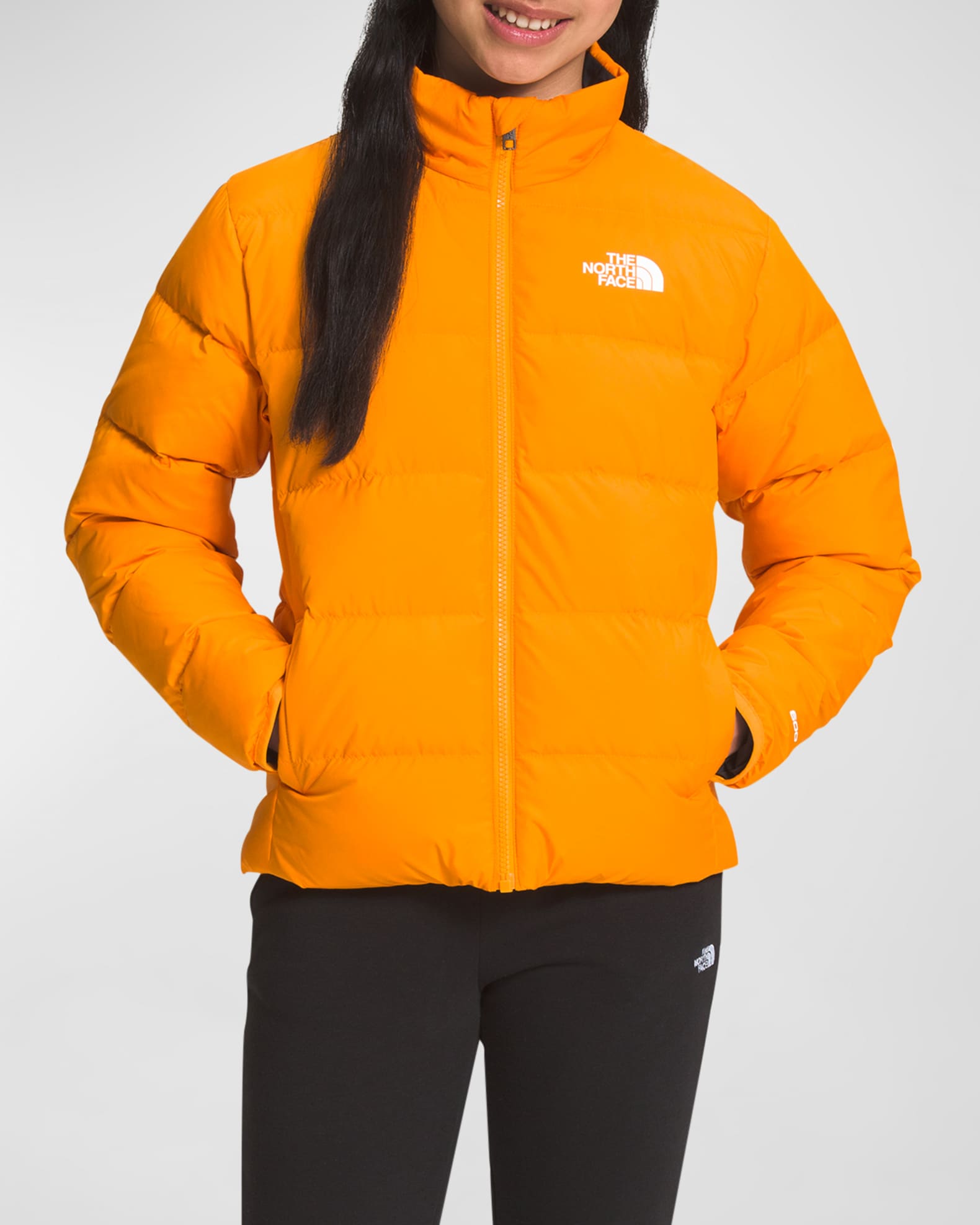 The North Face Kid's Reversible LogoPrint Down Jacket, Size XSXL