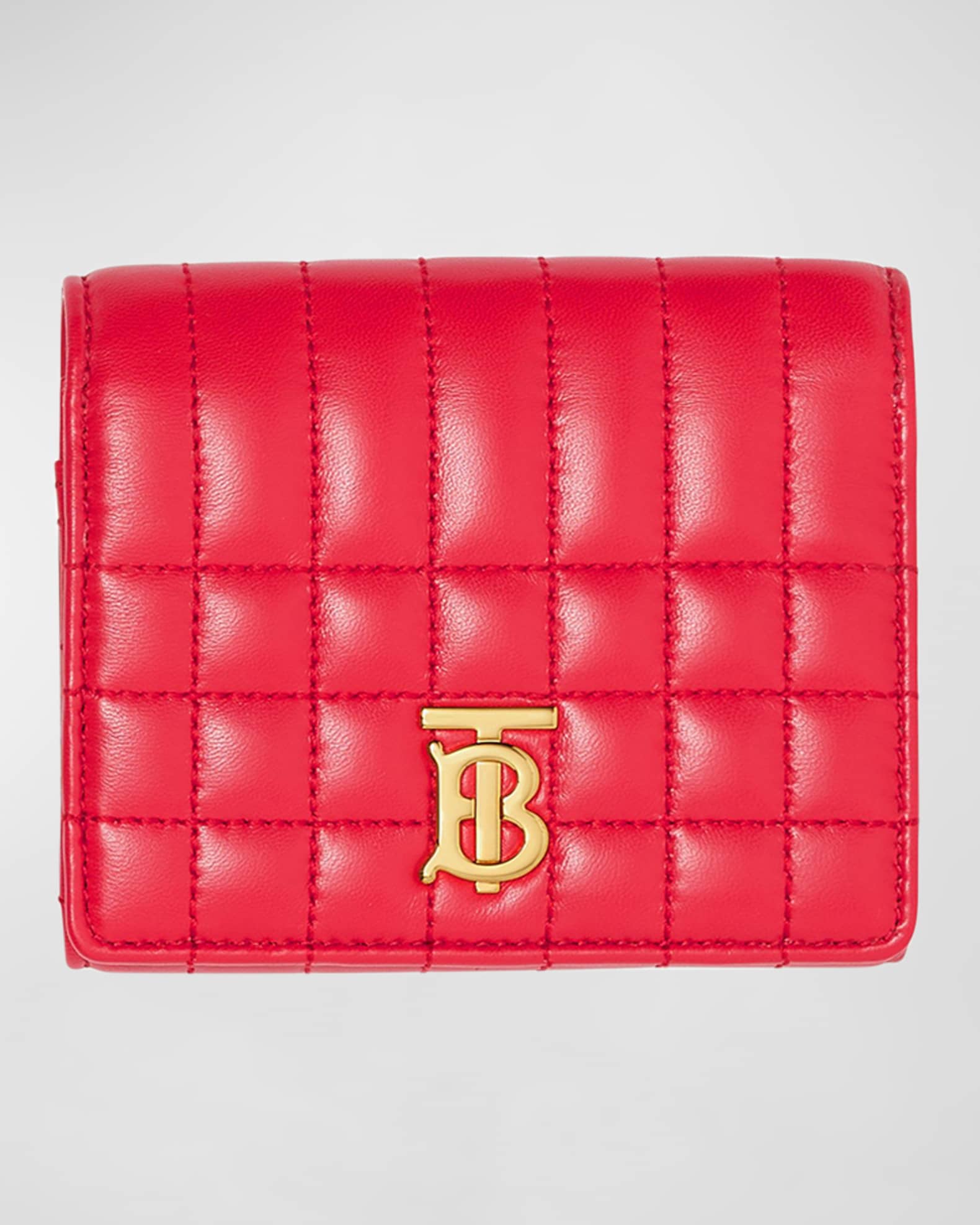Burberry Lola Quilted Leather Compact Wallet