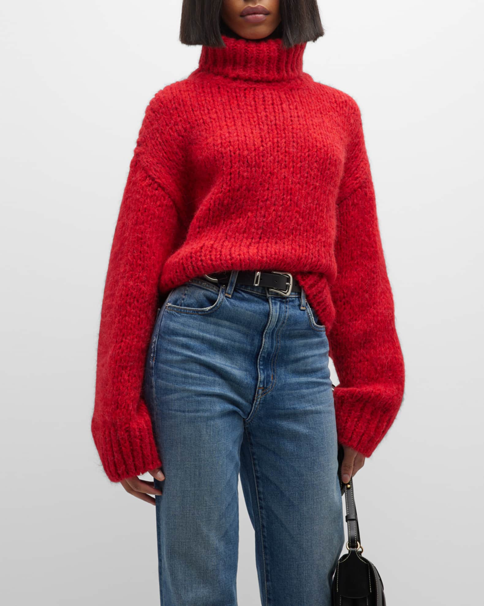 90’s Cropped Lavender Ribbed Turtleneck Sweater by It Works For Me main image 1