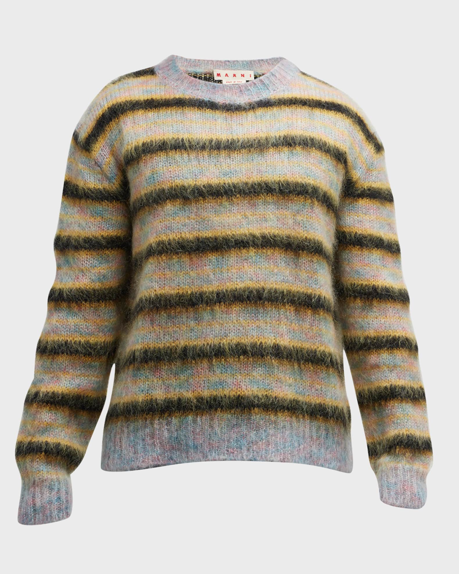 Marni Men's Striped Mohair Sweater | Neiman Marcus