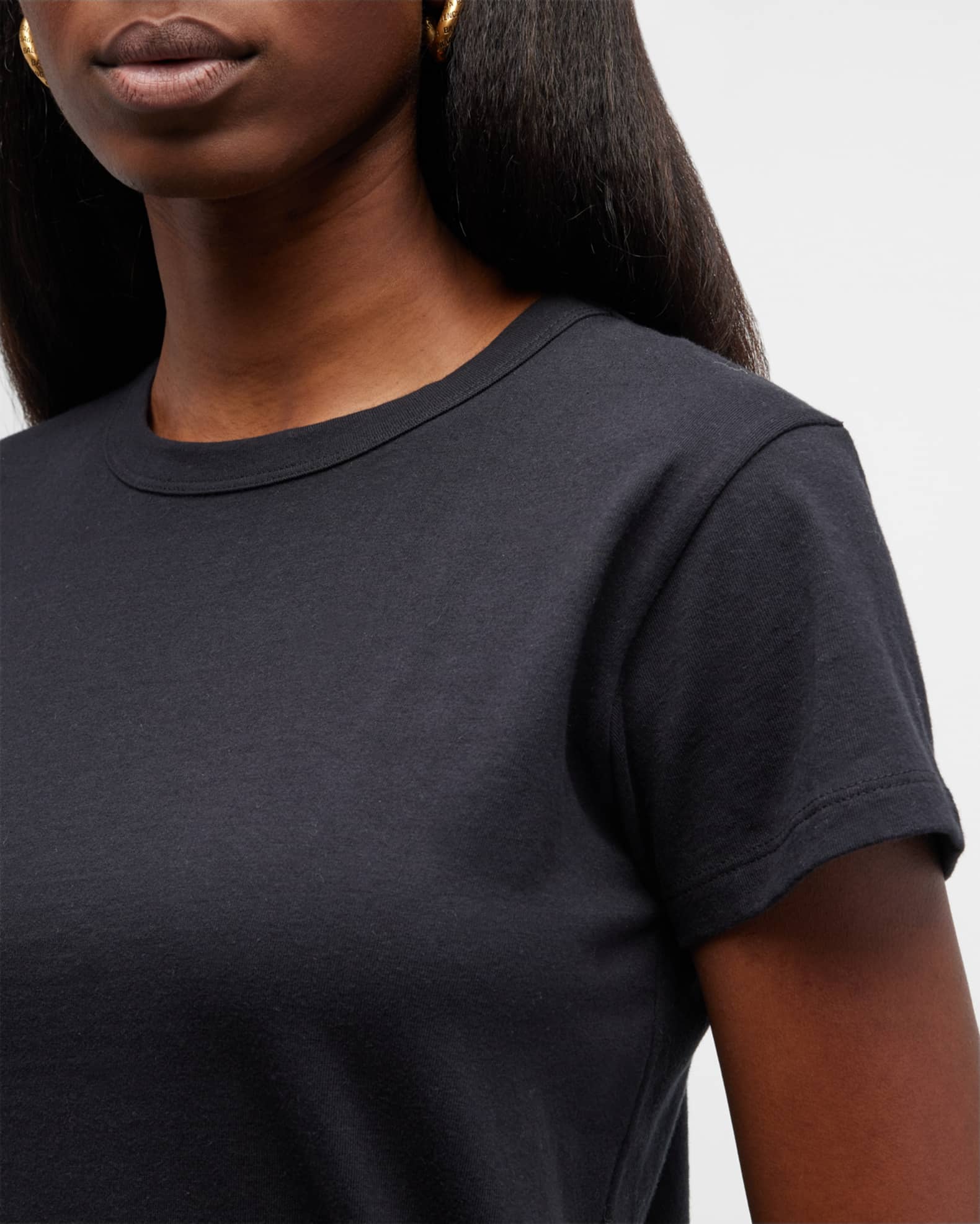 LESET Margo ShortSleeve Cotton Crewneck Tee Neiman Marcus