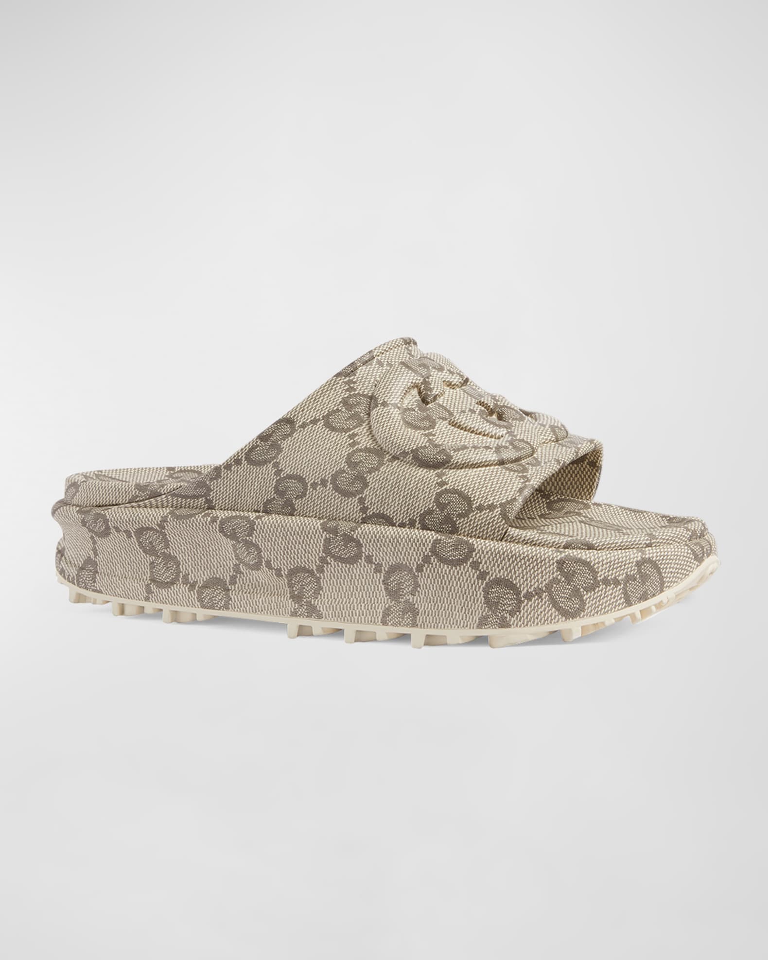 Gucci Men's Interlocking G Rubber Slide Sandals Neiman Marcus