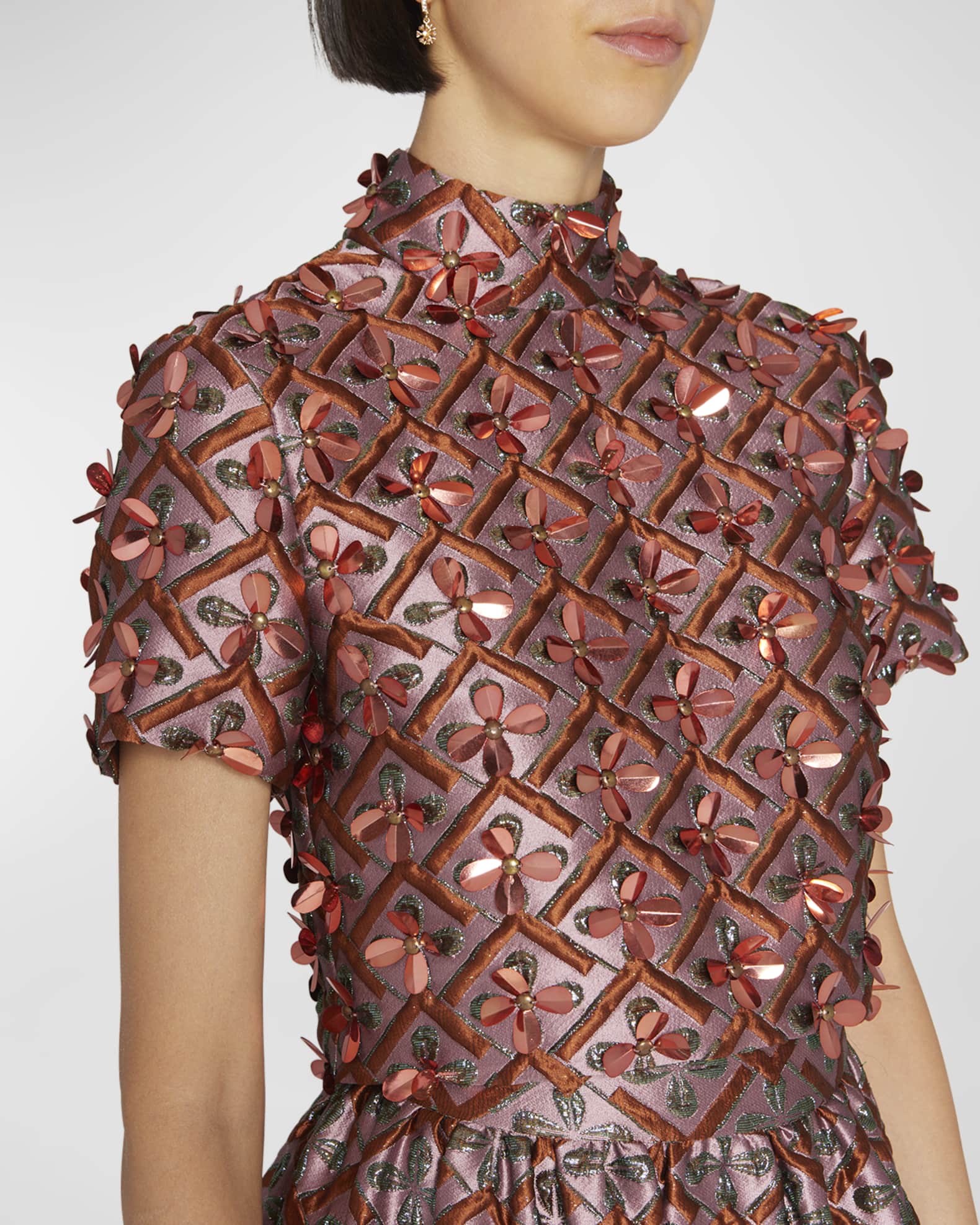 <b>DREAM</b> Lilt Floral Jacquard Top