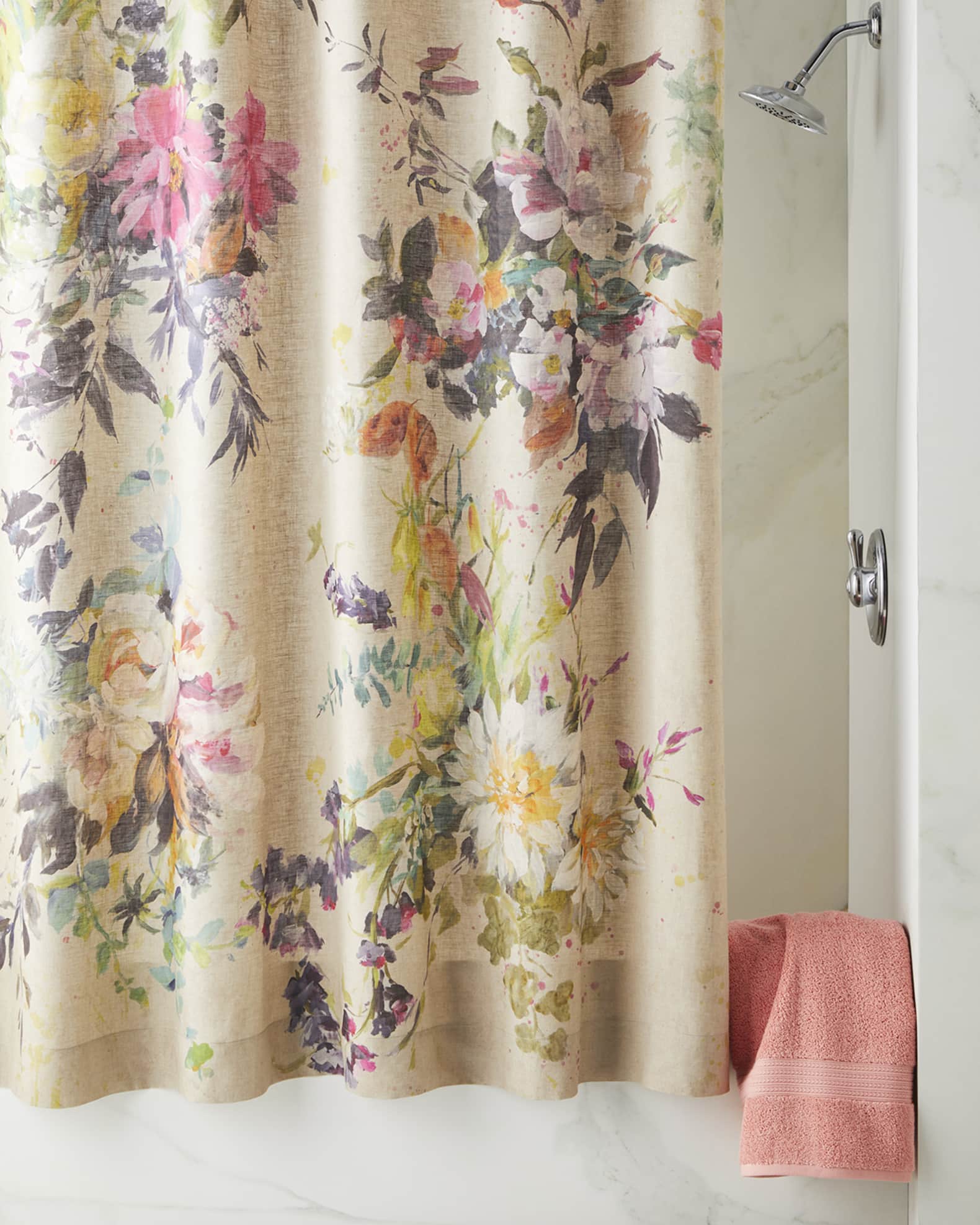 Designers Guild Aubriet Fuchsia Shower Curtain Neiman Marcus
