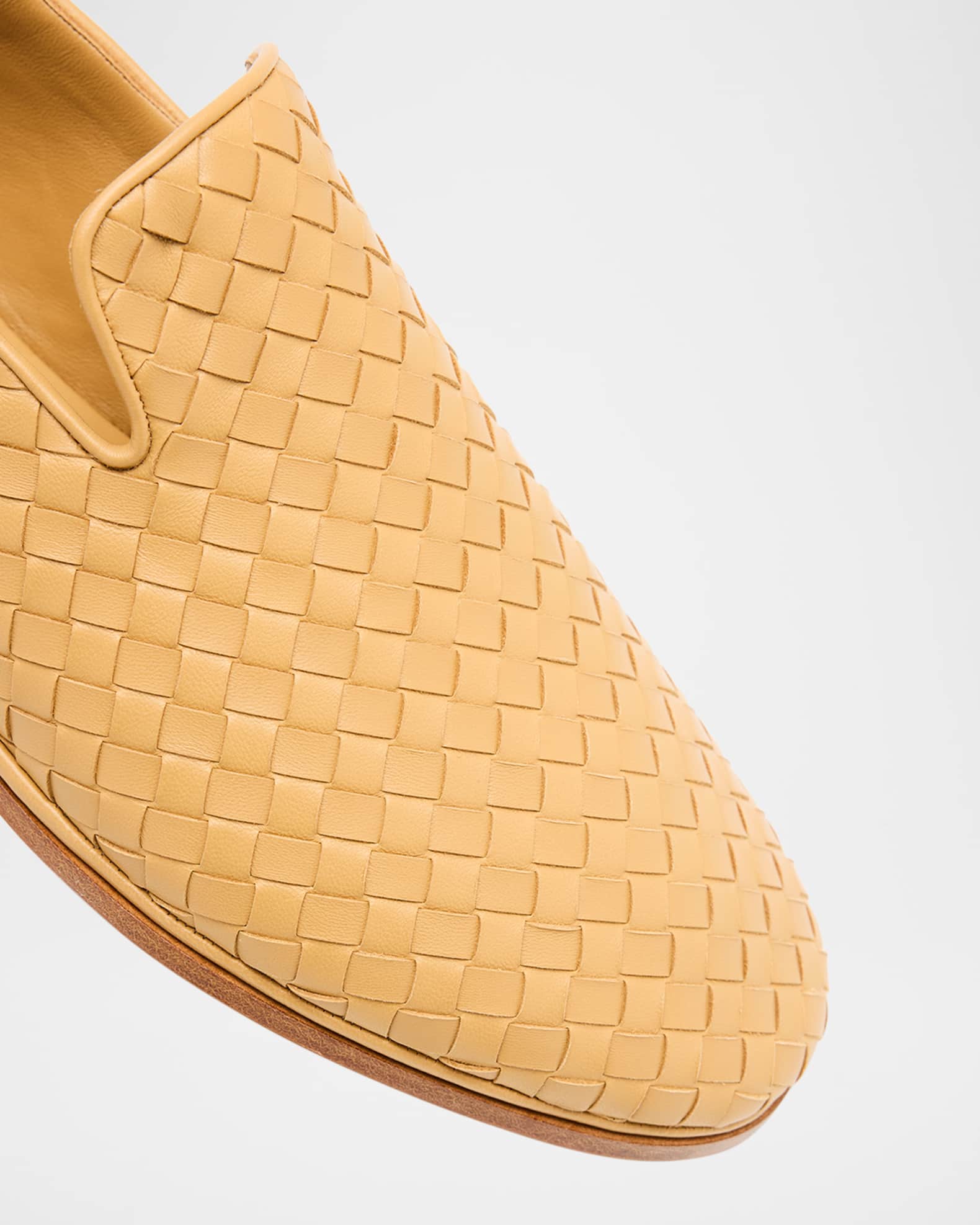 Bottega Veneta Men's Sunday Intrecciato Leather Slippers | Neiman