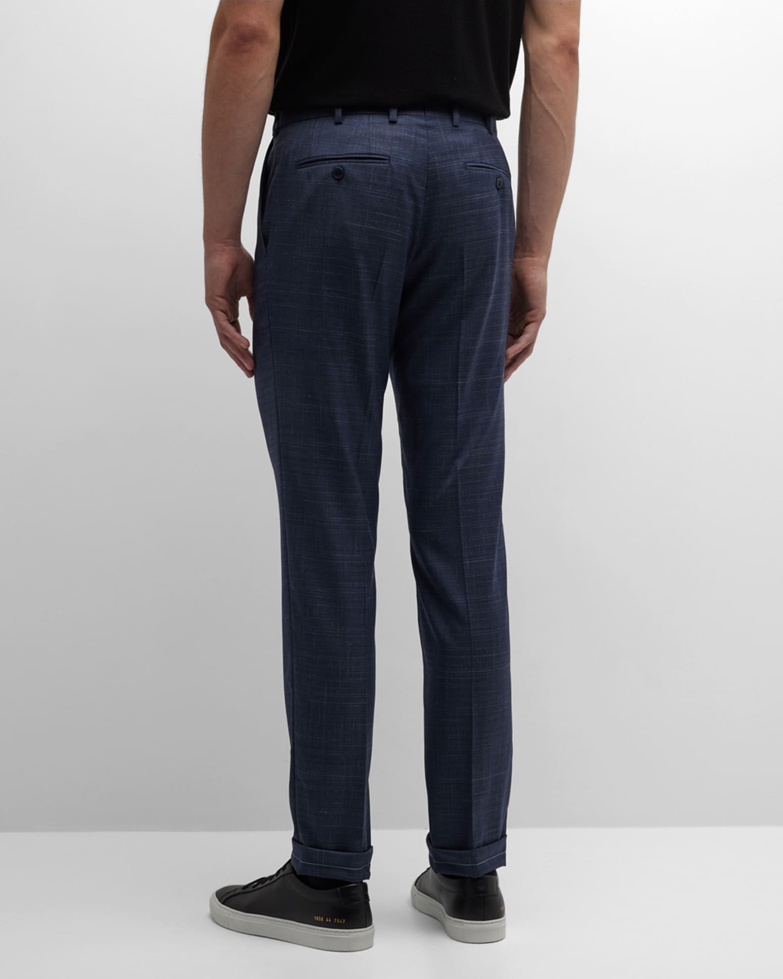 Brioni Bicolor Fleece Wool Casual Pants
