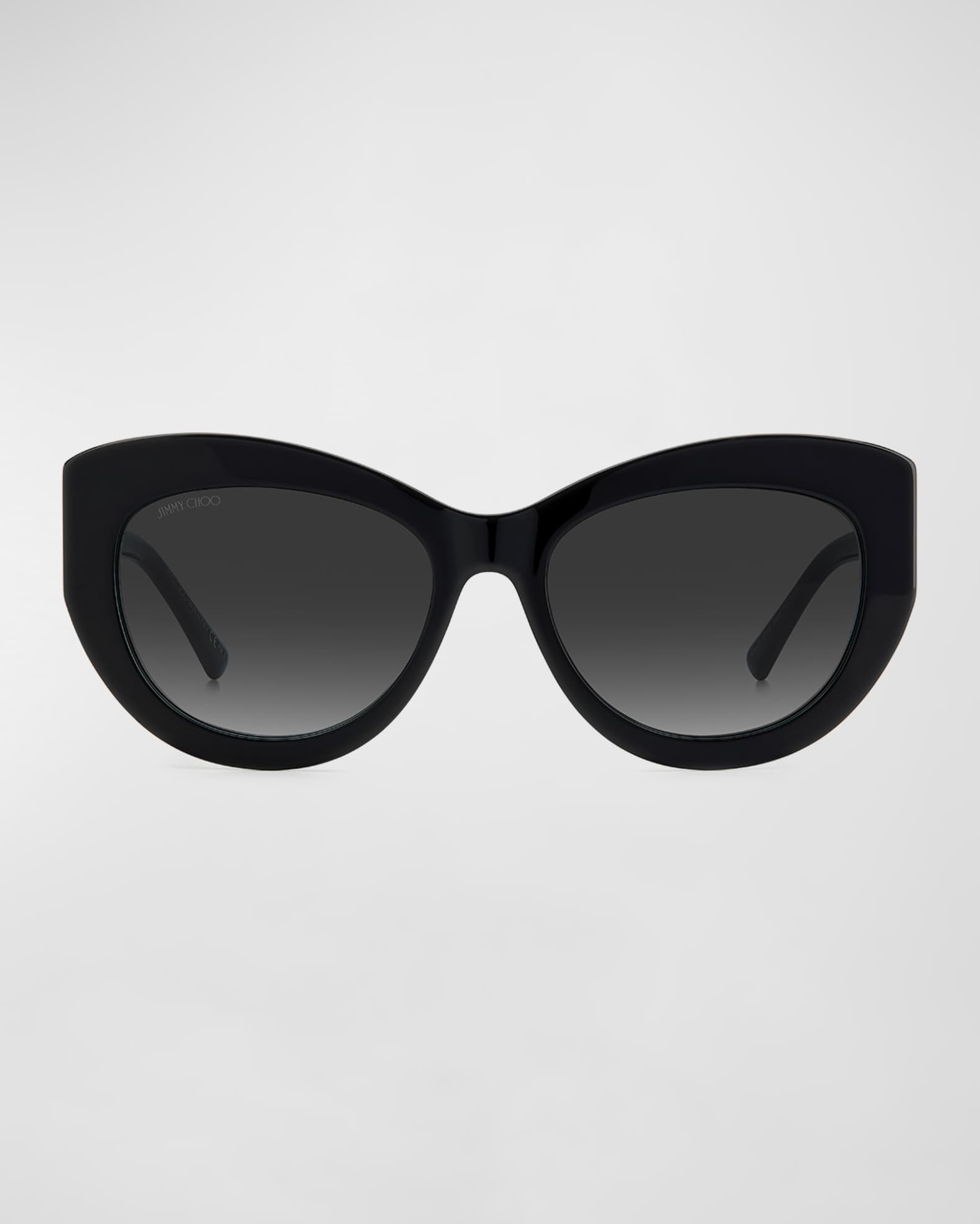 Jimmy Choo Xena Glitter Havana Acetate CatEye Sunglasses Neiman Marcus