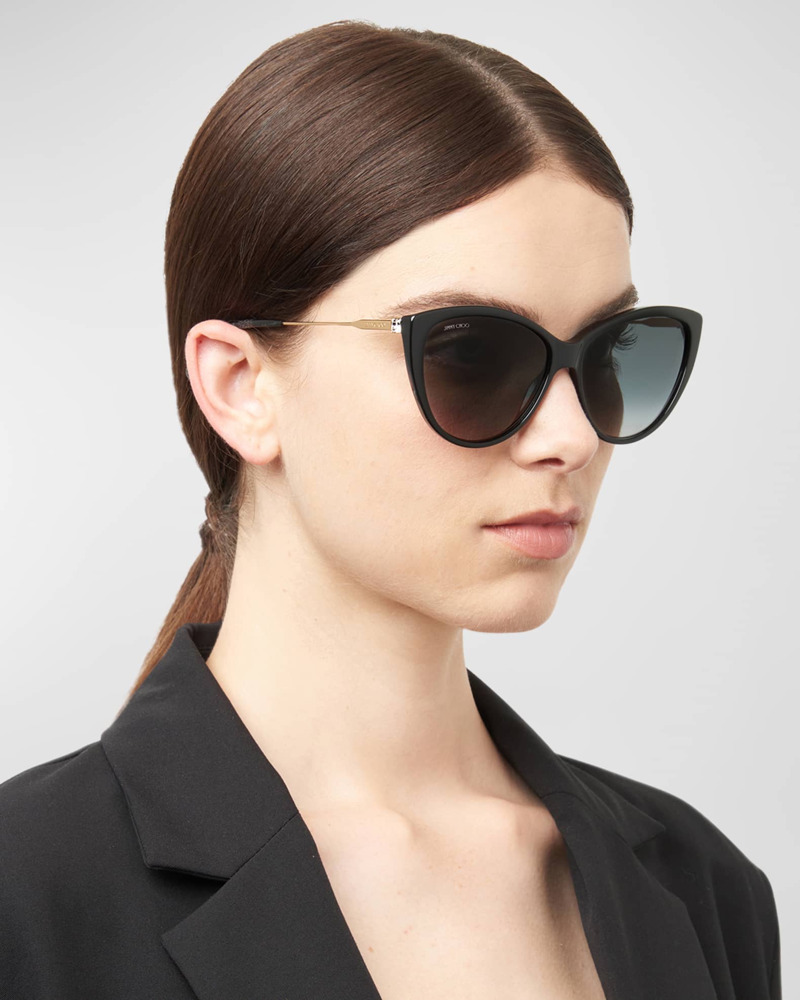 Jimmy Choo Rym Embellished Acetate & Metal CatEye Sunglasses Neiman