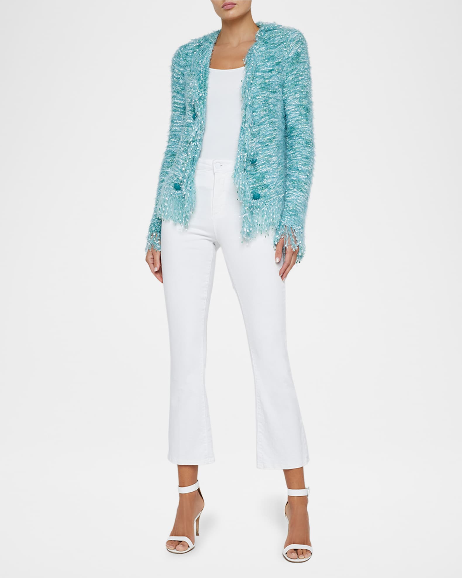 Azure Fuzzy Cardigan Blazer 1