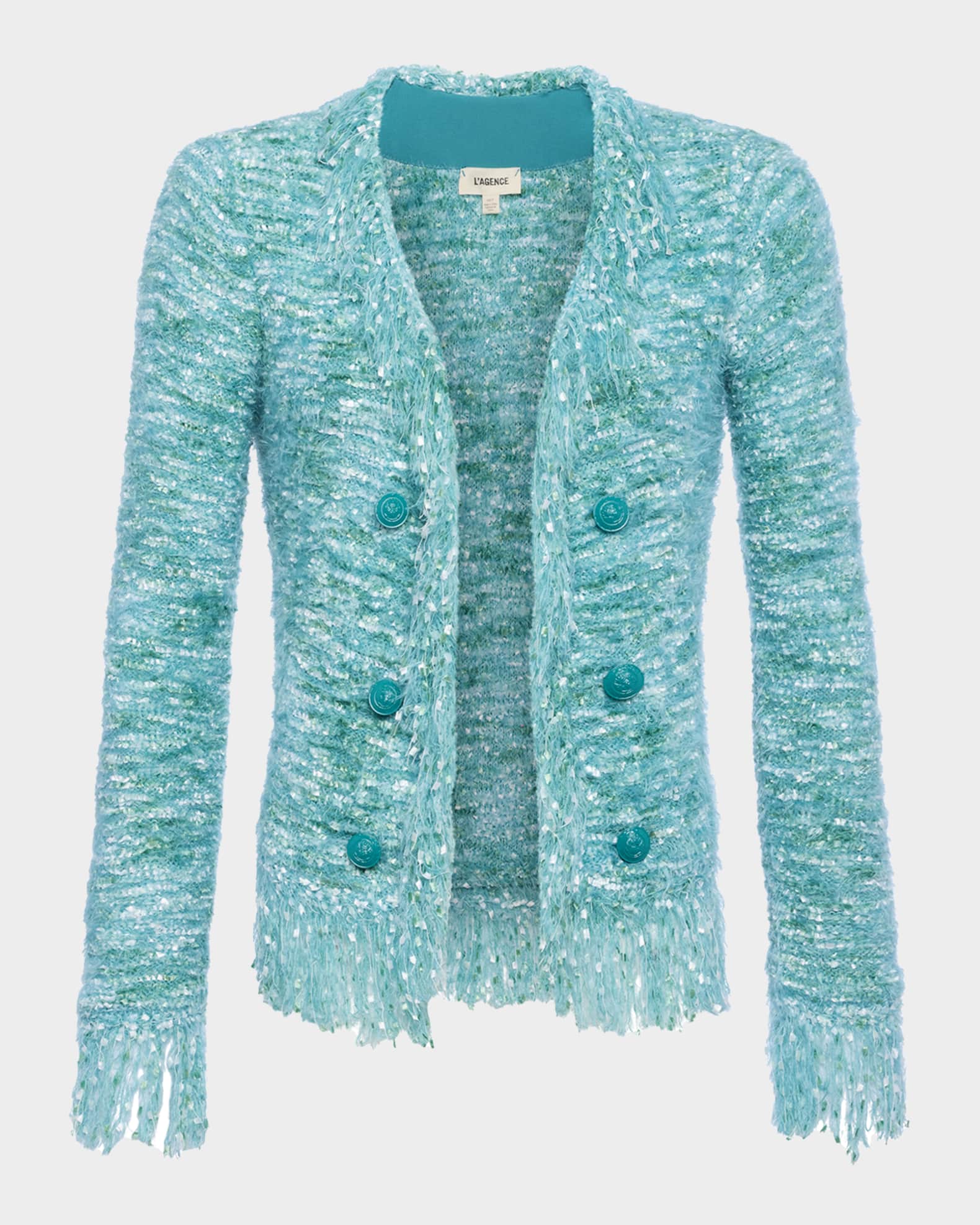 Azure Fuzzy Cardigan Blazer 0