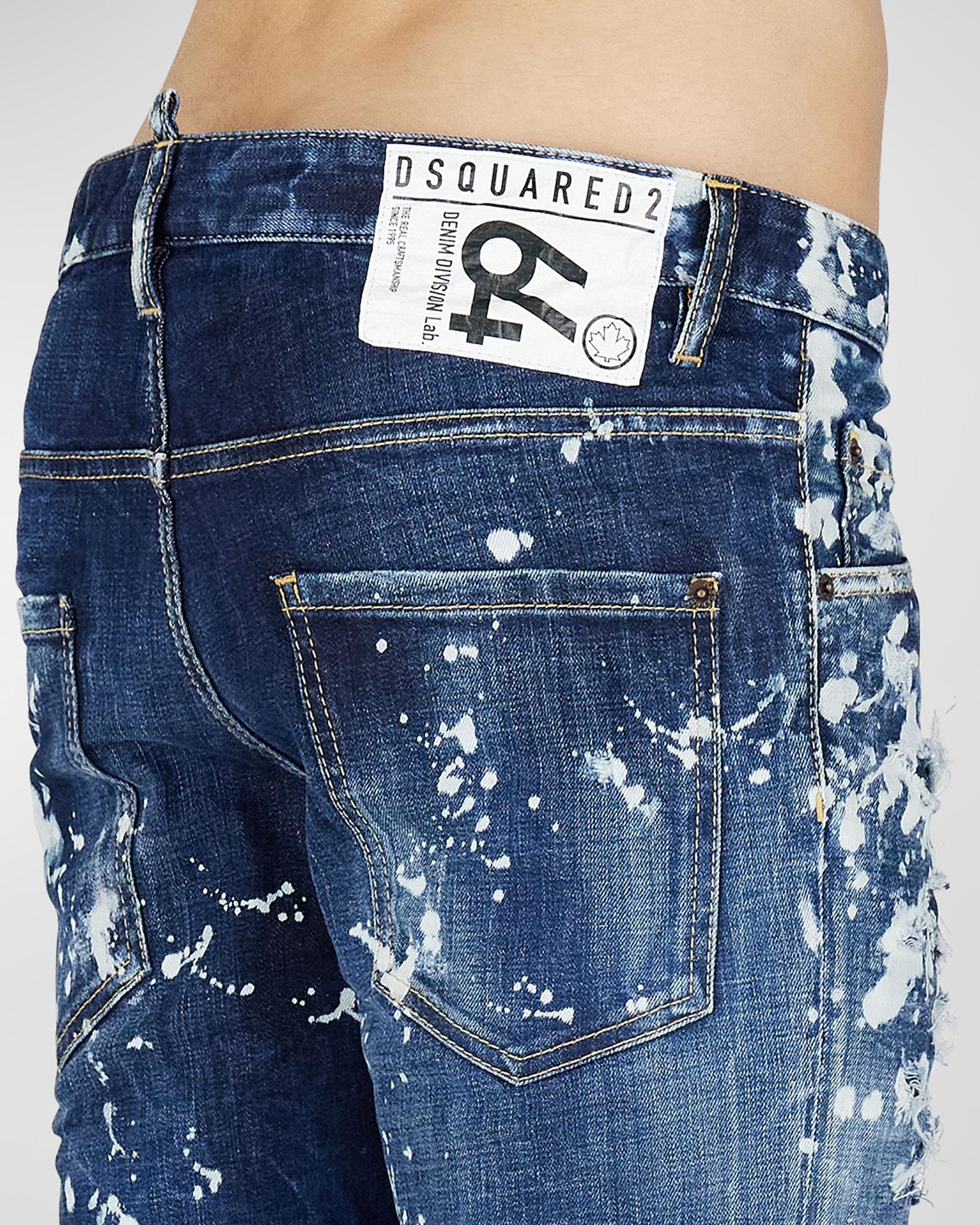 Pantalon Jogger Homme Decibel - Délavé Acid Wash Tacheté - Bleu Clair - Taille 34 - Neuf Avec étiquettes