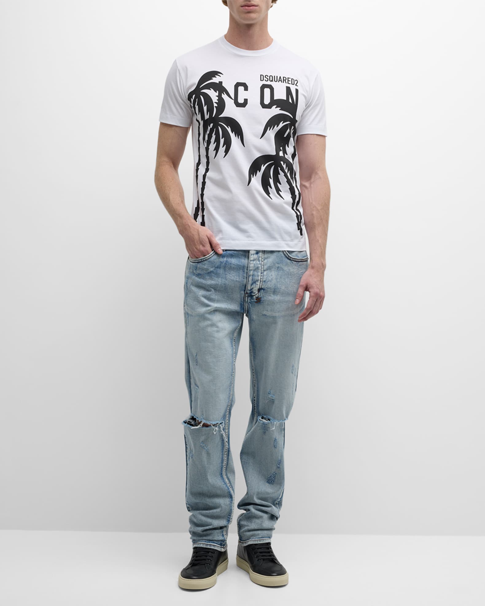 Dsquared2 Men s Icon Palms Logo T Shirt Neiman Marcus