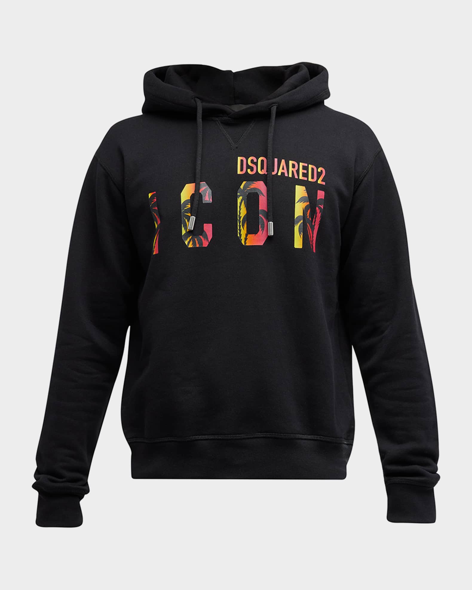 Dsquared2 logo-print drawstring hoodie - Black