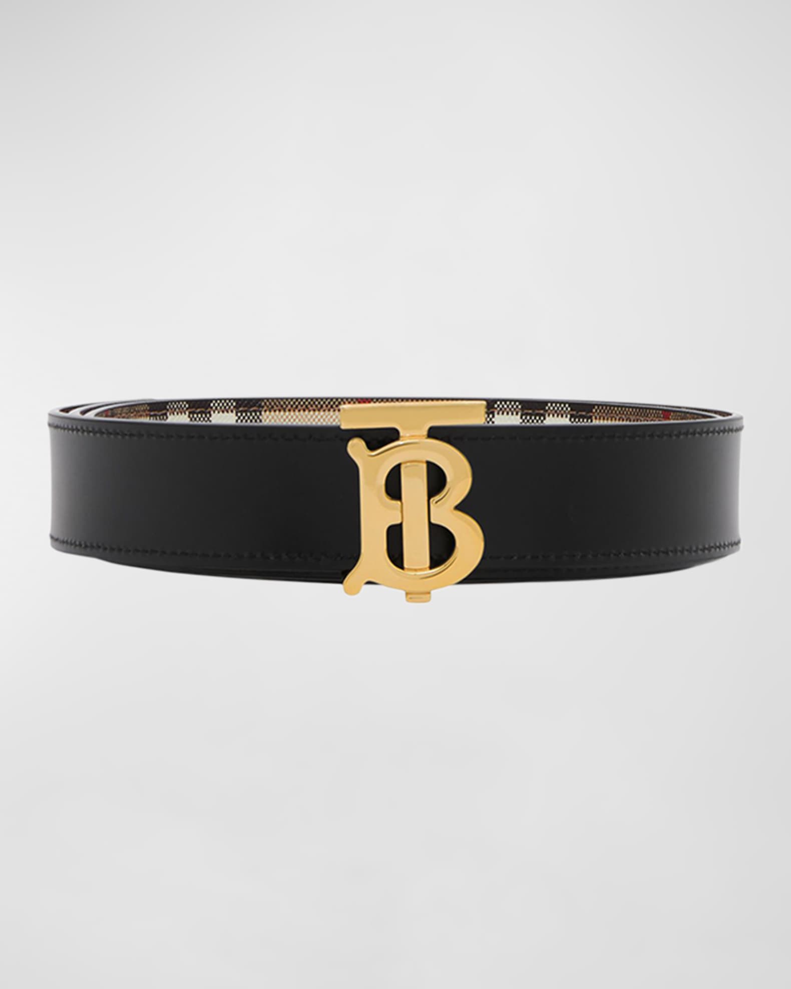 Burberry TB Check Reversible Medium Belt | Neiman Marcus