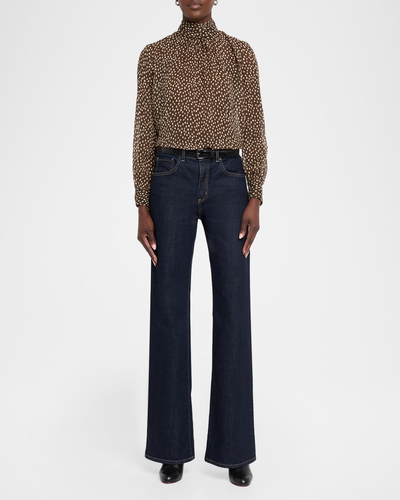 Nili Lotan Remie Polka-Dot Blouse | Neiman Marcus