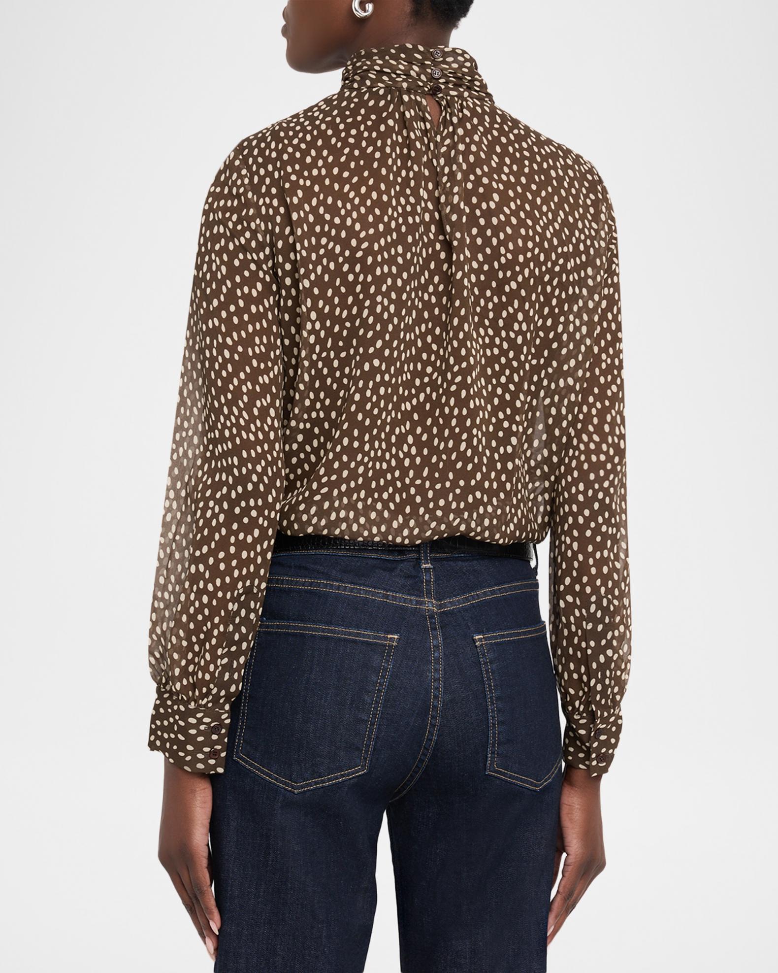 Nili Lotan Remie Polka-Dot Blouse | Neiman Marcus