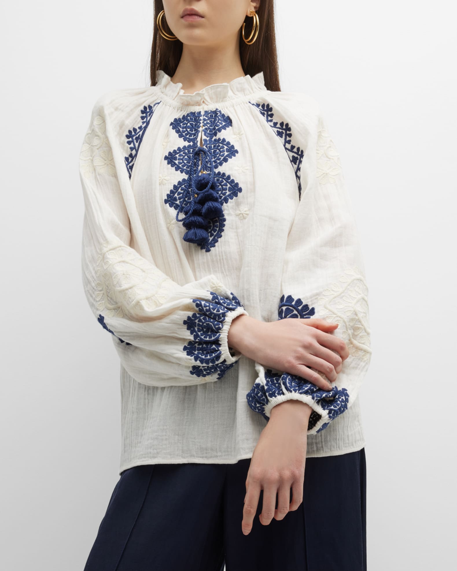 Figue Magnolia Embroidered Top | Neiman Marcus
