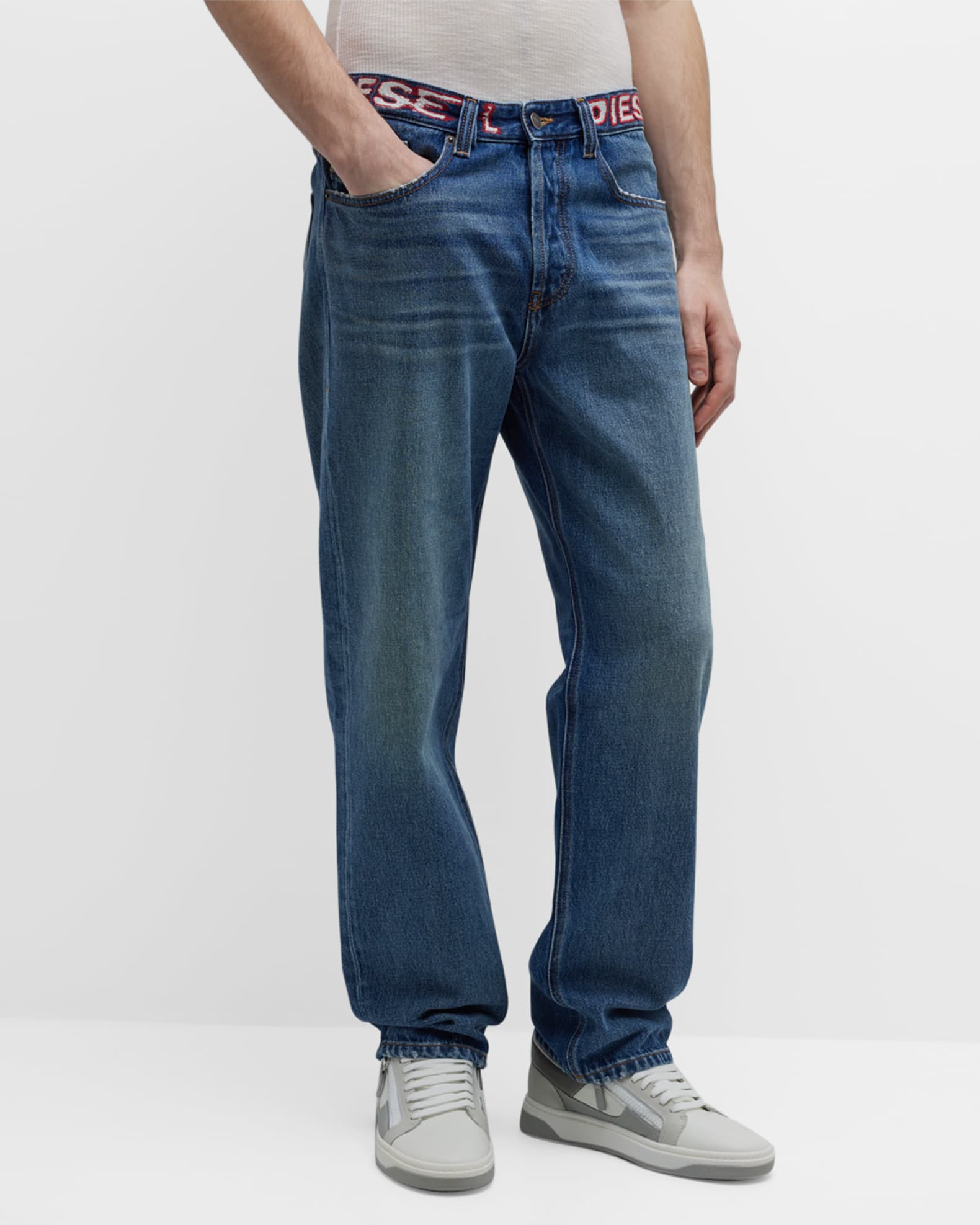 Onvermijdelijk pauze indruk Diesel Men's 2010 Logo-Waist Relaxed Jeans | Neiman Marcus