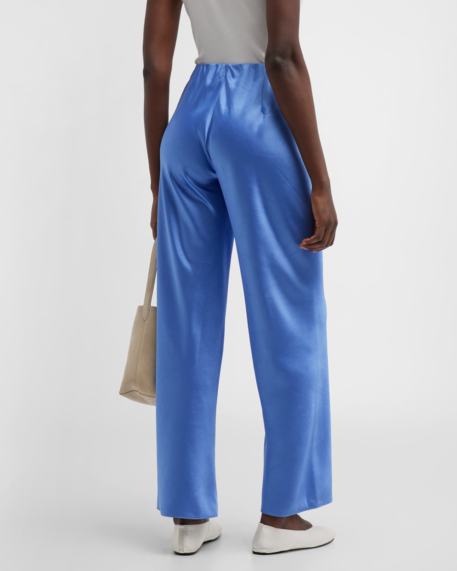 Vince HighWaist Satin Bias Pants Neiman Marcus