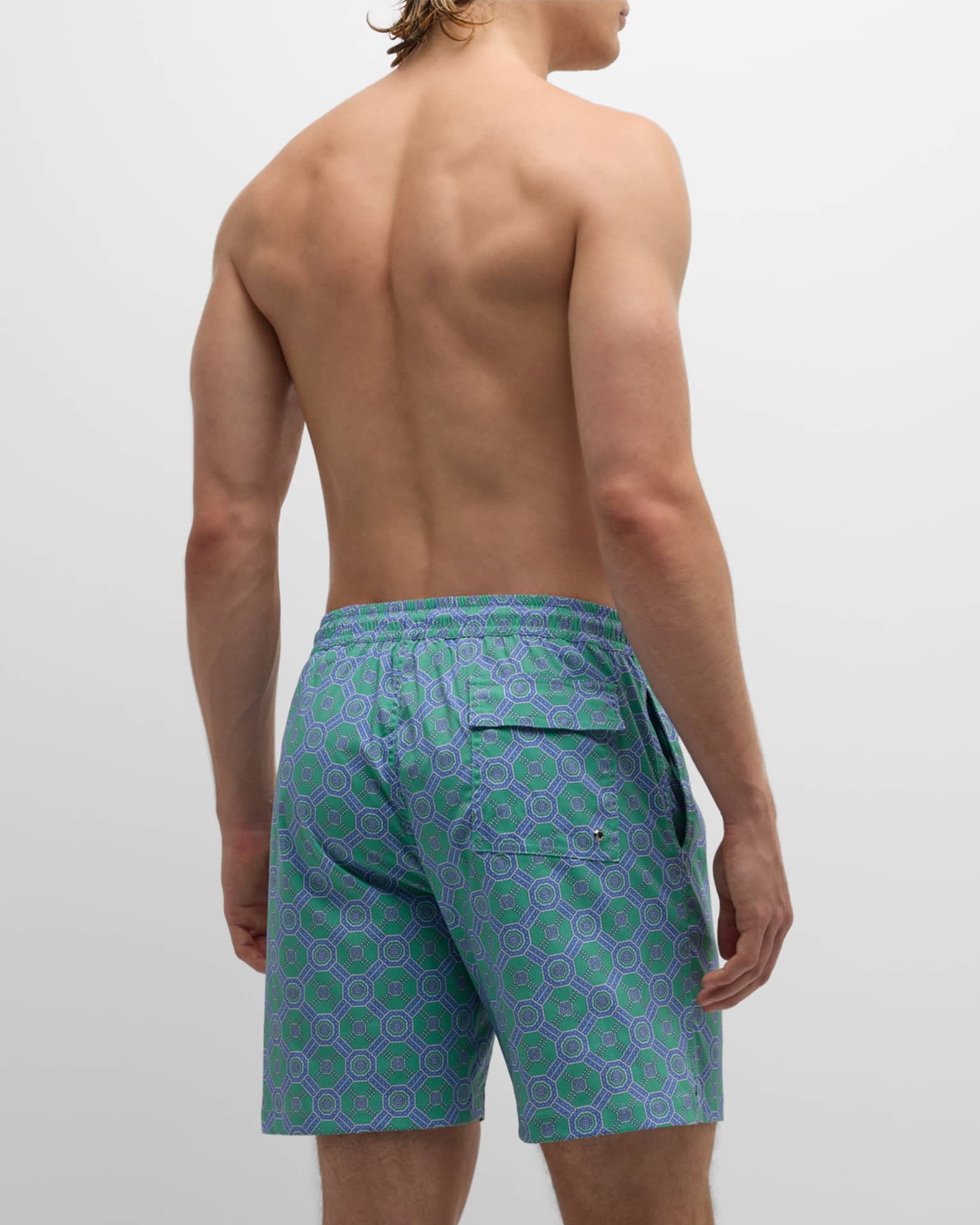 Medaillon-Printed Poplin Boxer Shors