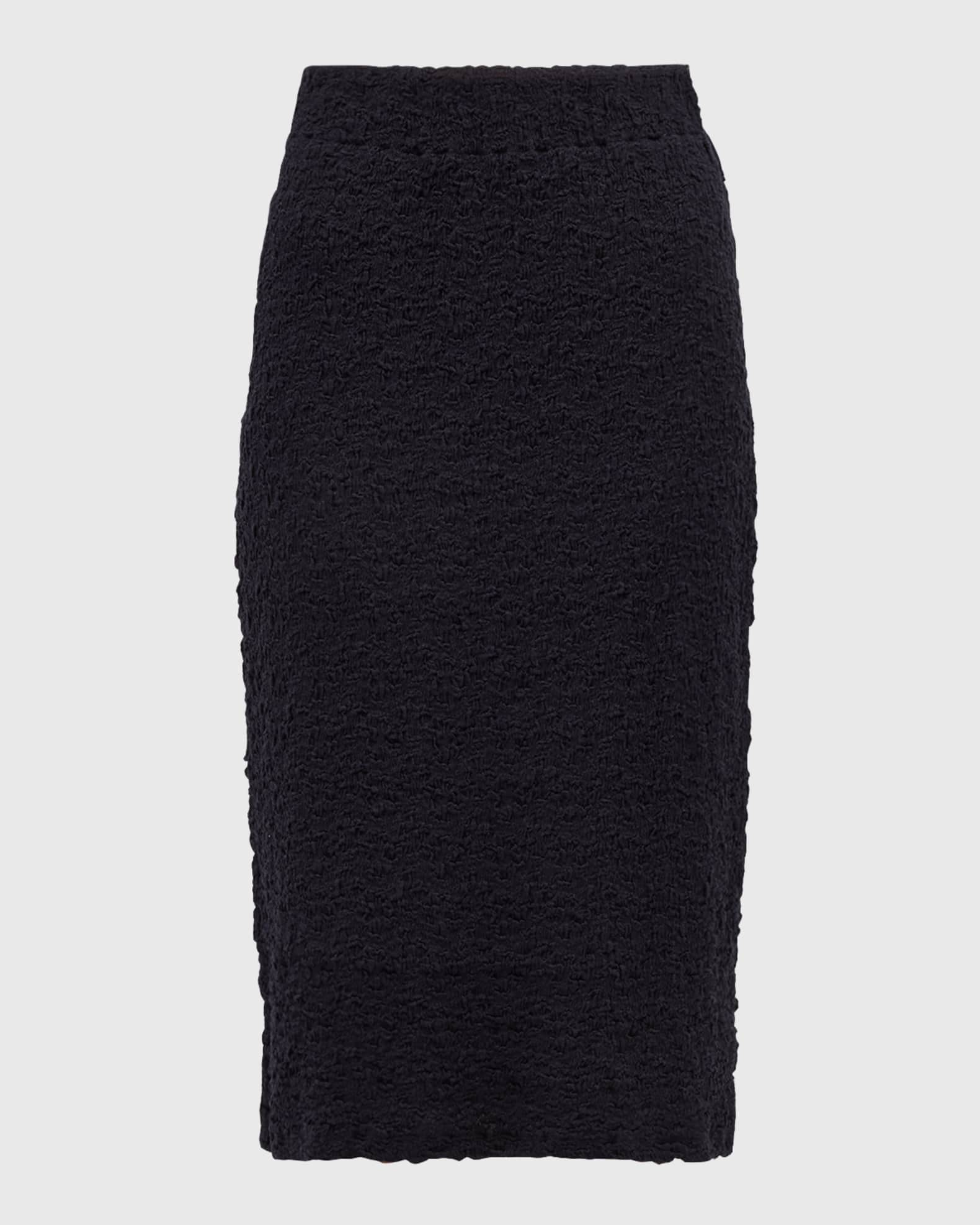 Smocked Popcorn Midi Skirt 0