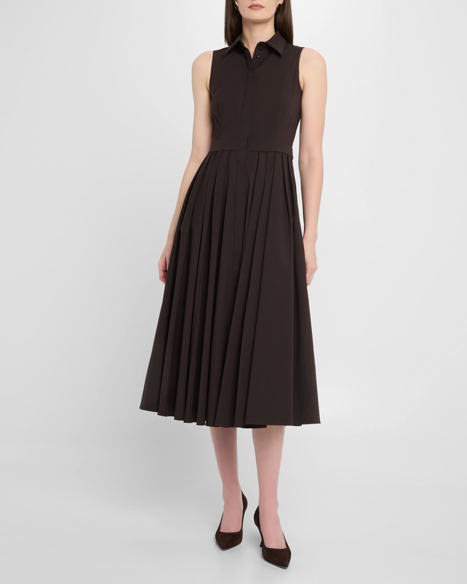 Button-Front Poplin Shirtdress 1