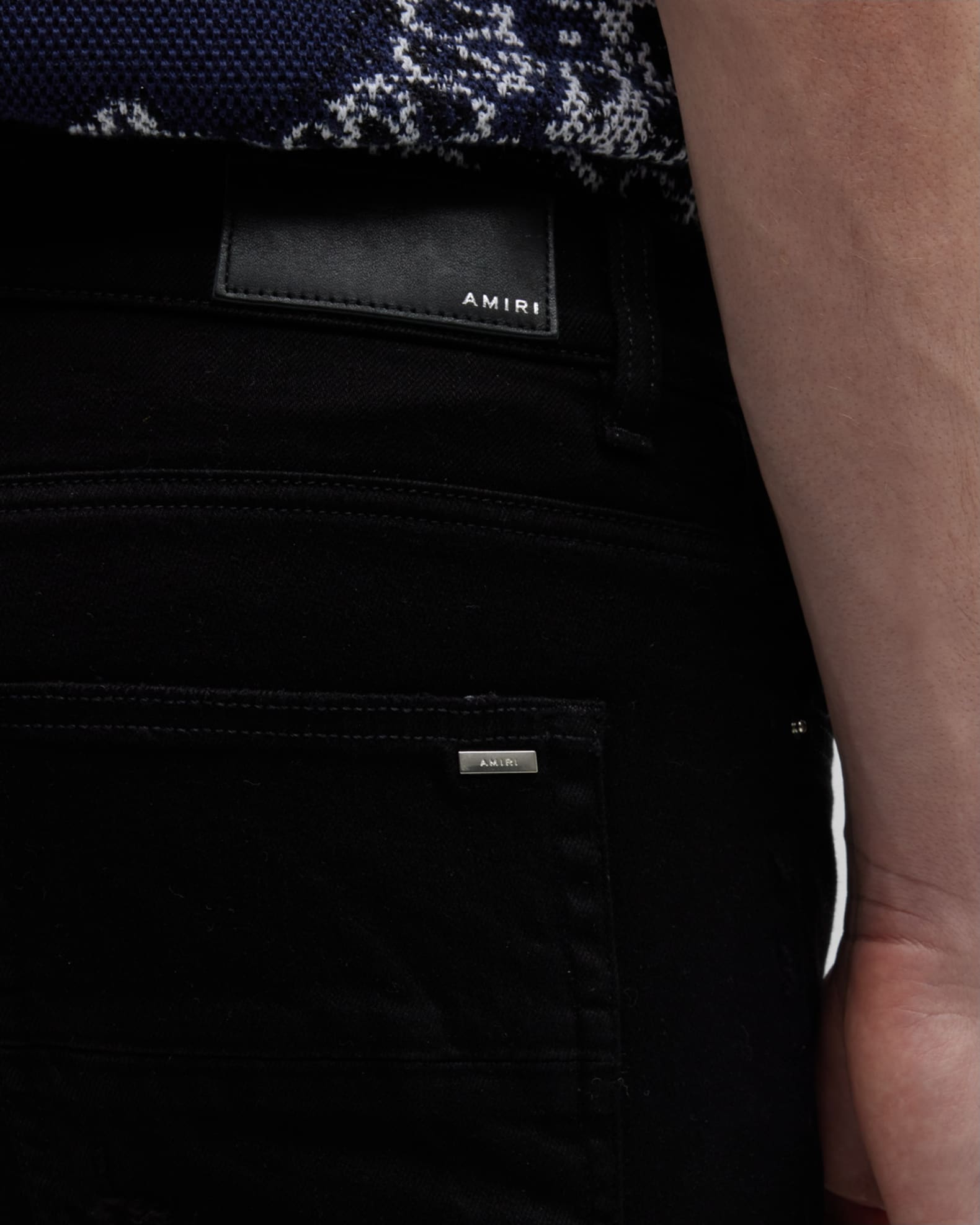 Amiri Men's Leather-Patch Thrasher Jeans | Neiman Marcus