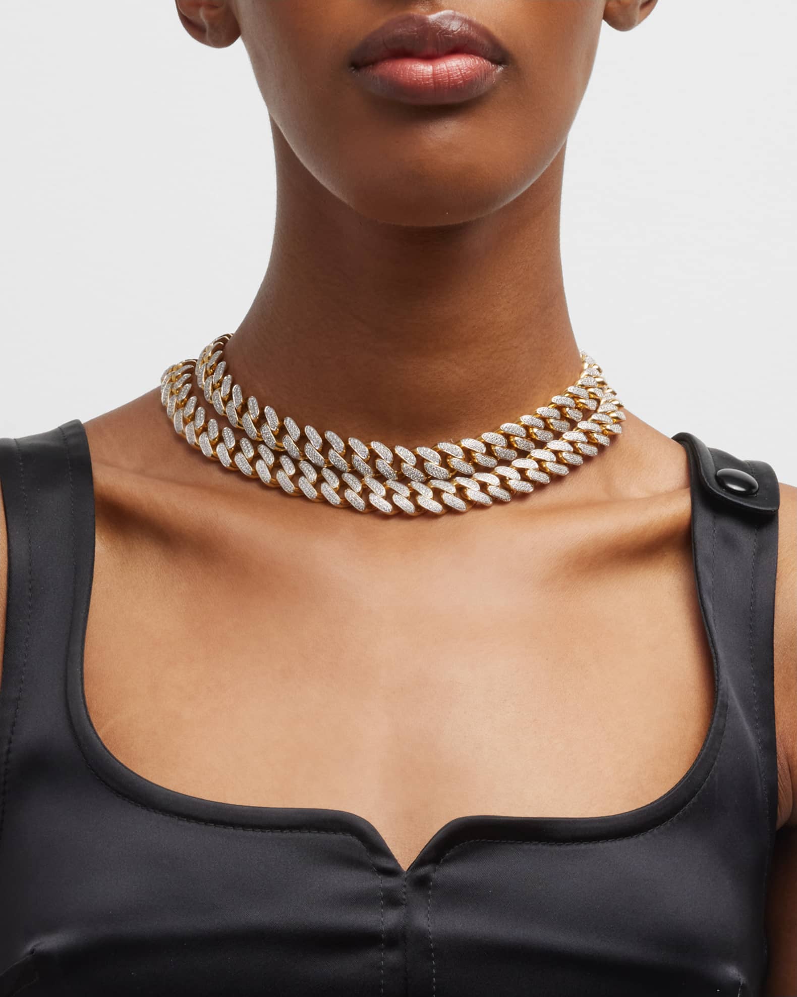 18K Yellow Gold Diamond Curb Link Chain, 30"L, 12.0tcw 1
