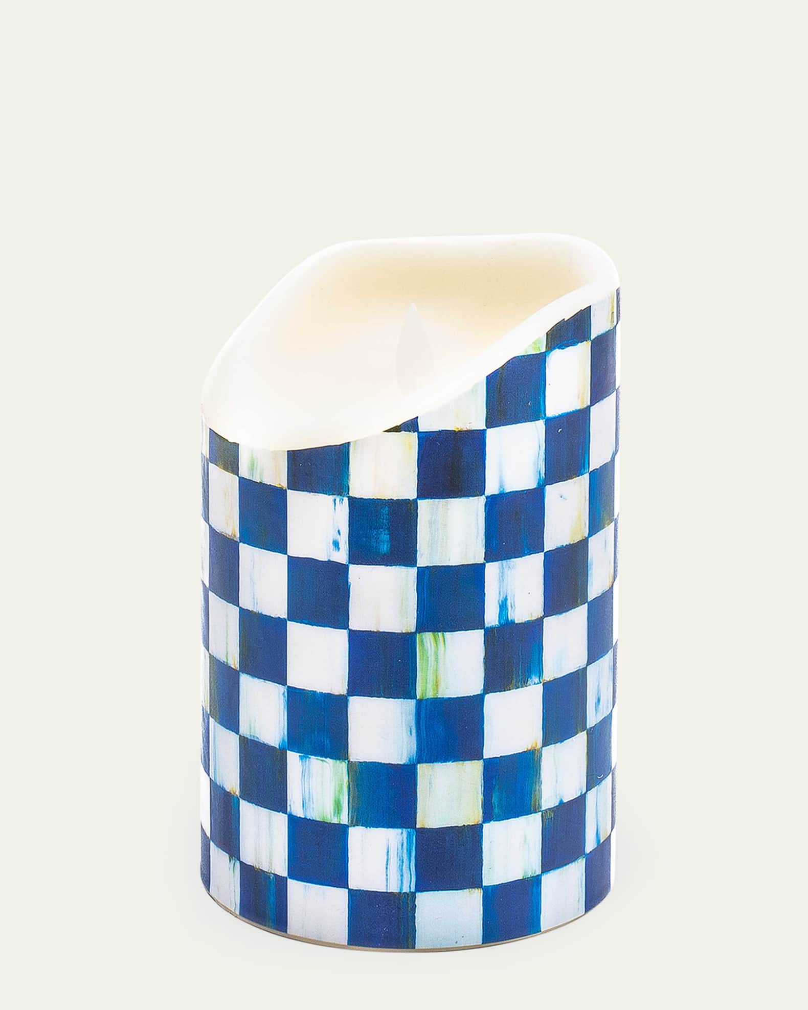 MacKenzie-Childs Royal Check Pillar Candle - Thumbnail 2