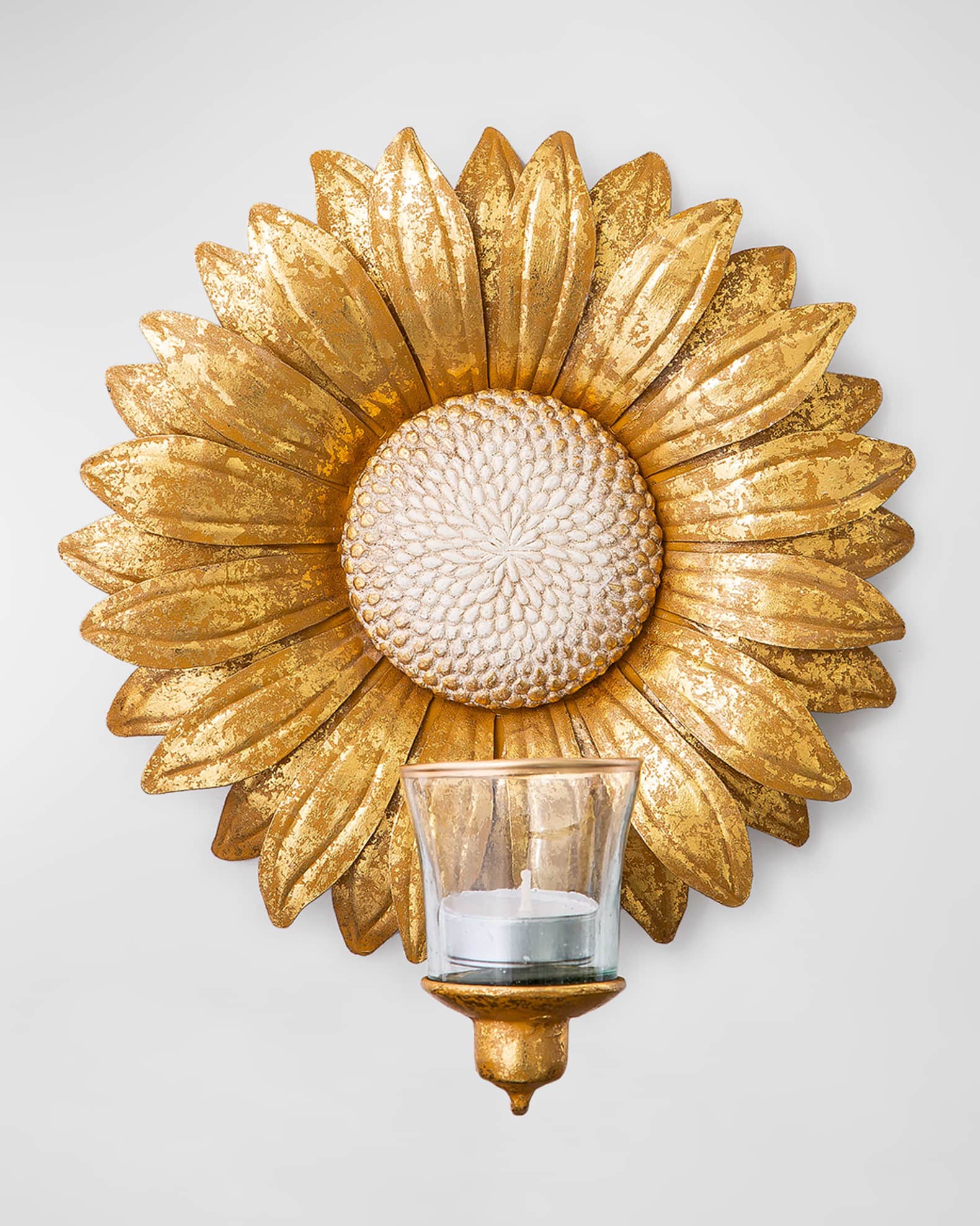 Golden Sunburst Candle Sconce 0