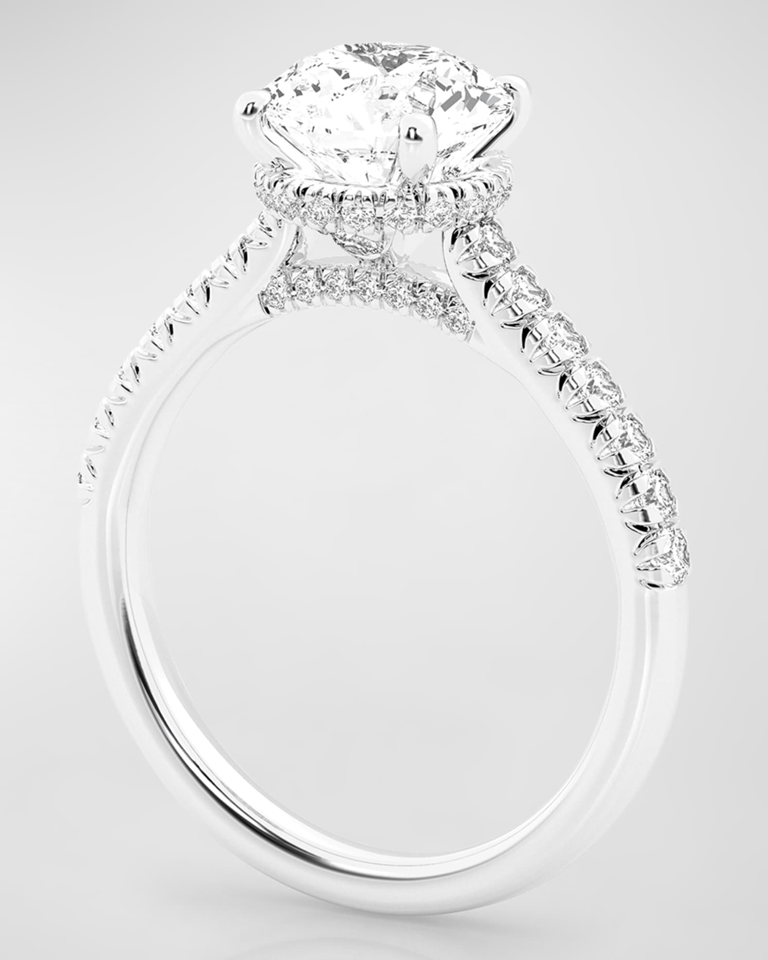 Platinum Round Lab-Grown Diamond Ring 1