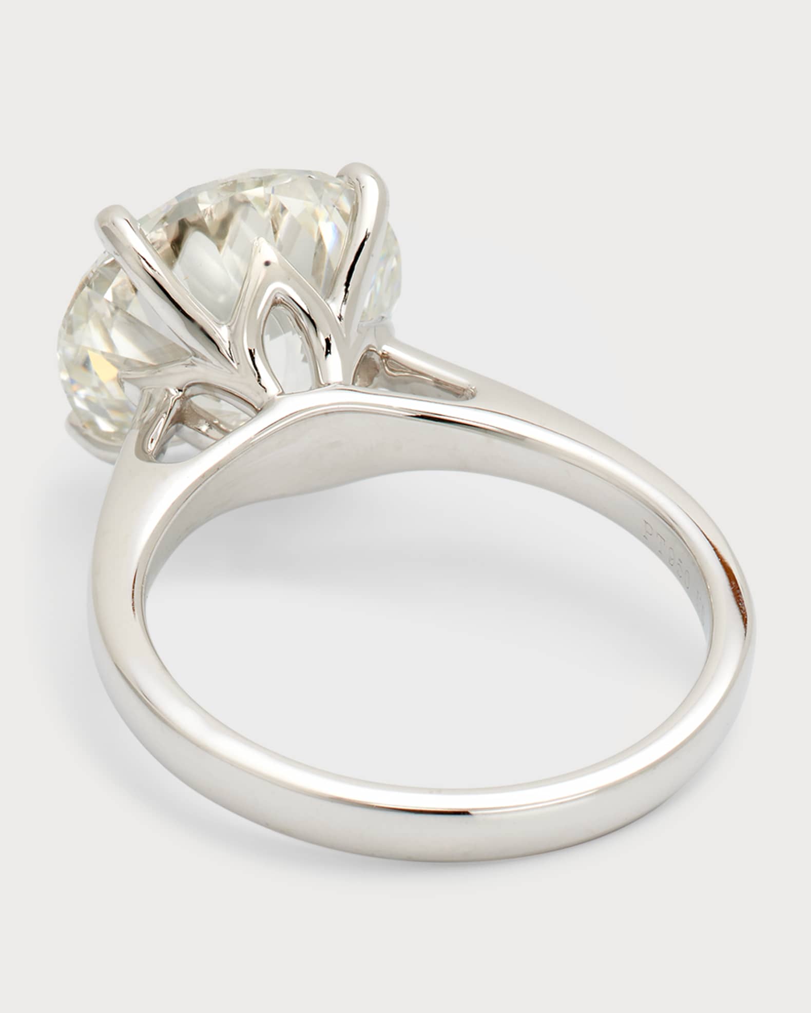 Lab Grown Diamond Platinum Round Solitaire Ring 5.0tcw