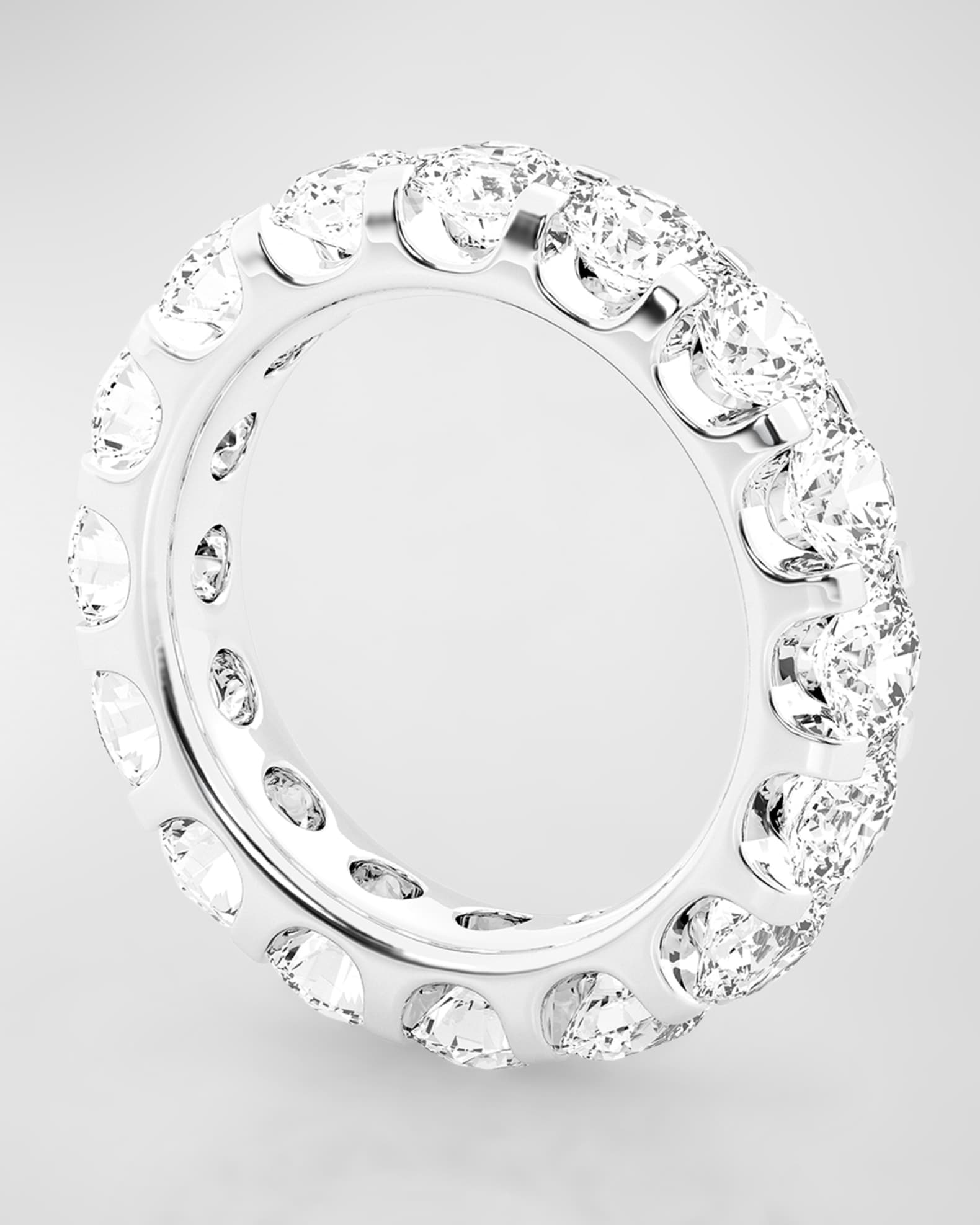 Lab Grown Diamond 18K White Gold Eternity Ring, 5.0tcw 1