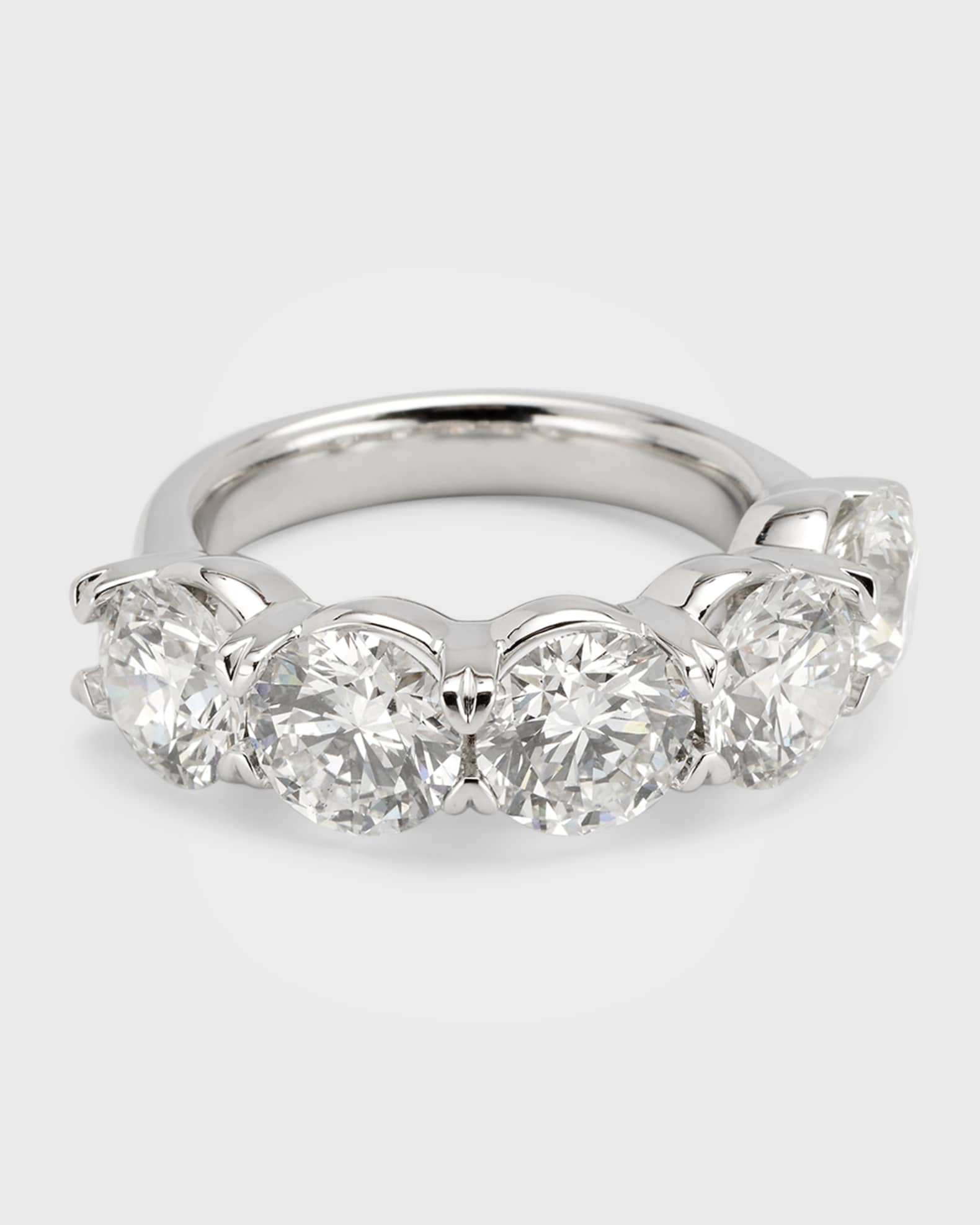 Lab Grown Diamond 18K White Gold Round Ring 0