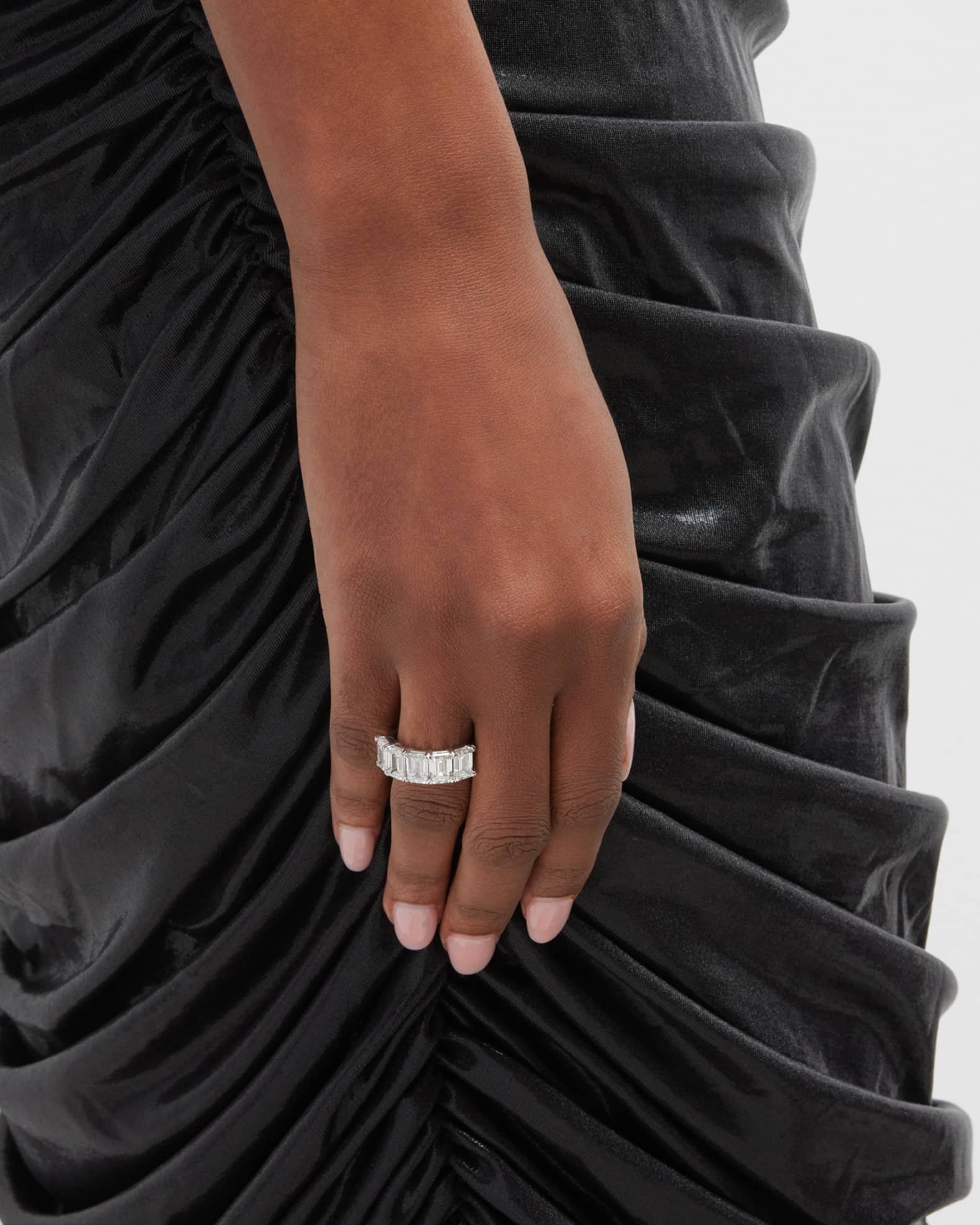Lab Grown Diamond 18K White Gold Emerald-Cut Ring 1