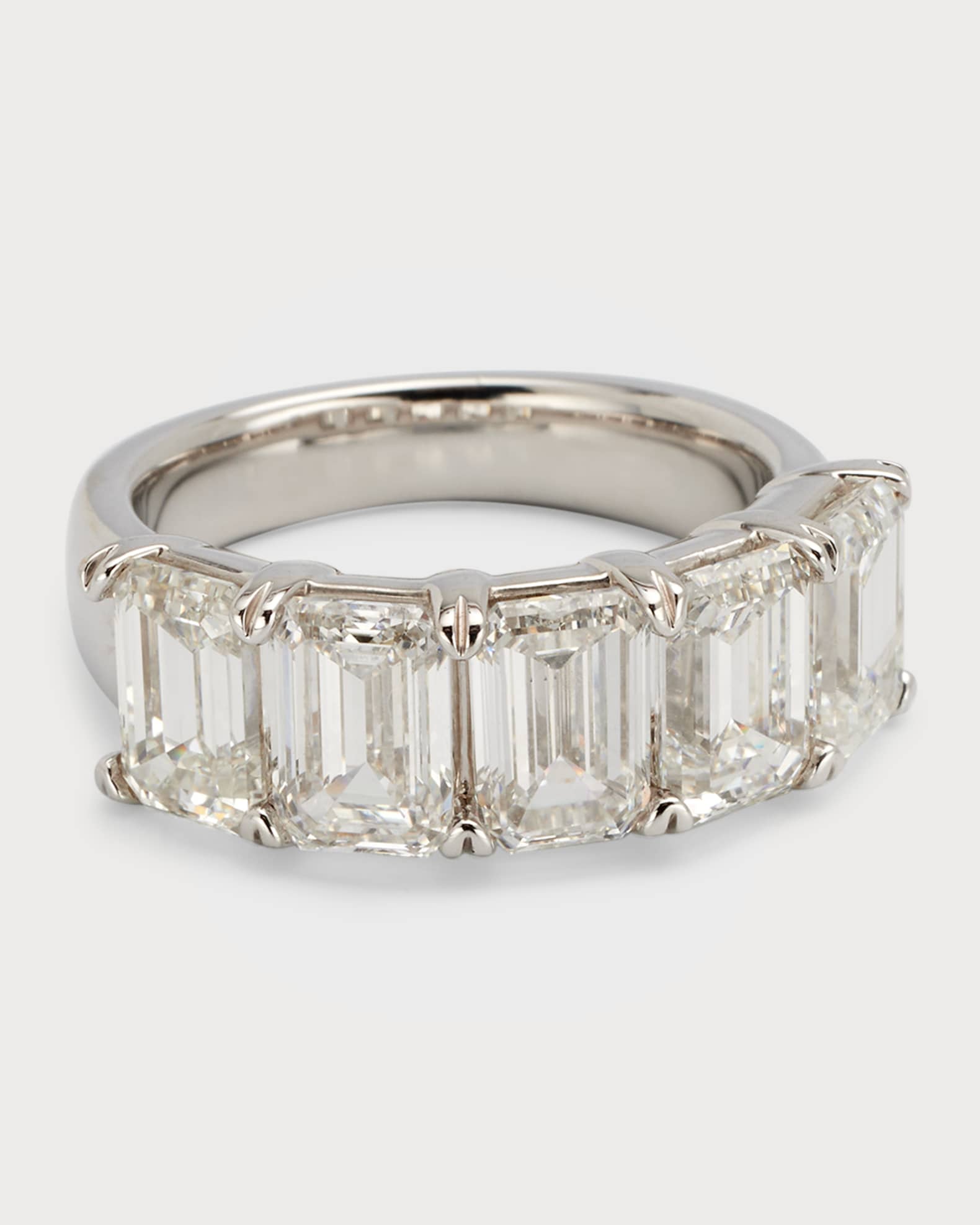 Lab Grown Diamond 18K White Gold Emerald-Cut Ring 0