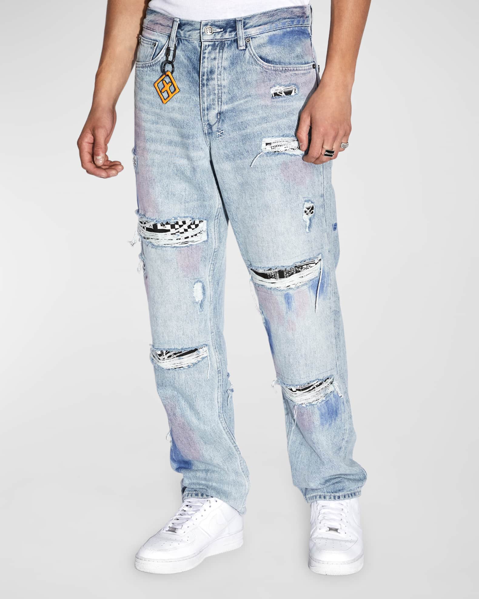 Ksubi Men's Anti K Streets Kolor Ripped Jeans Neiman Marcus