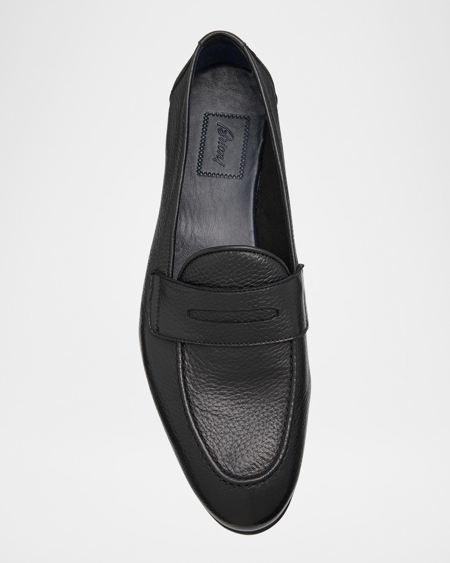 Brioni Black Leather Penny Loafers Square Moc Toe Slip On Dress Shoes Mens 9.5 Brioni Men main image 2