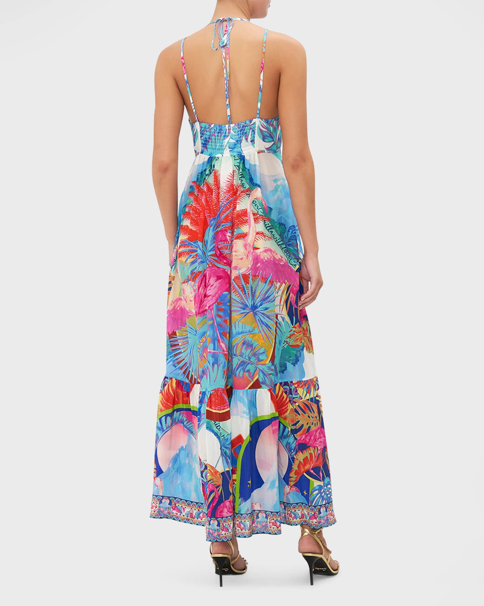 Selma Flamingo Tassels Dress w Belt main image 1