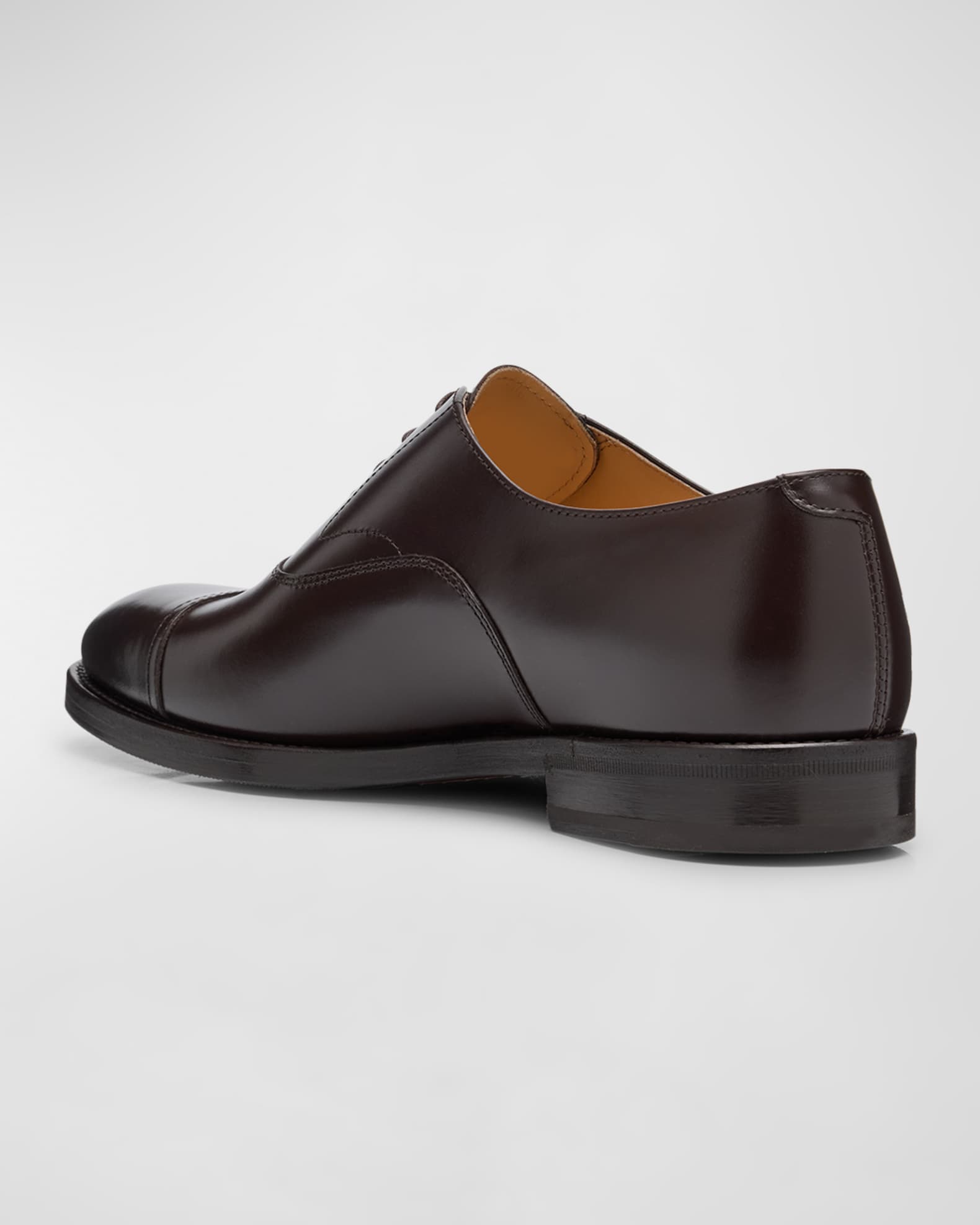 Brunello Cucinelli Men's Calf Leather Cap-Toe Oxfords | Neiman Marcus