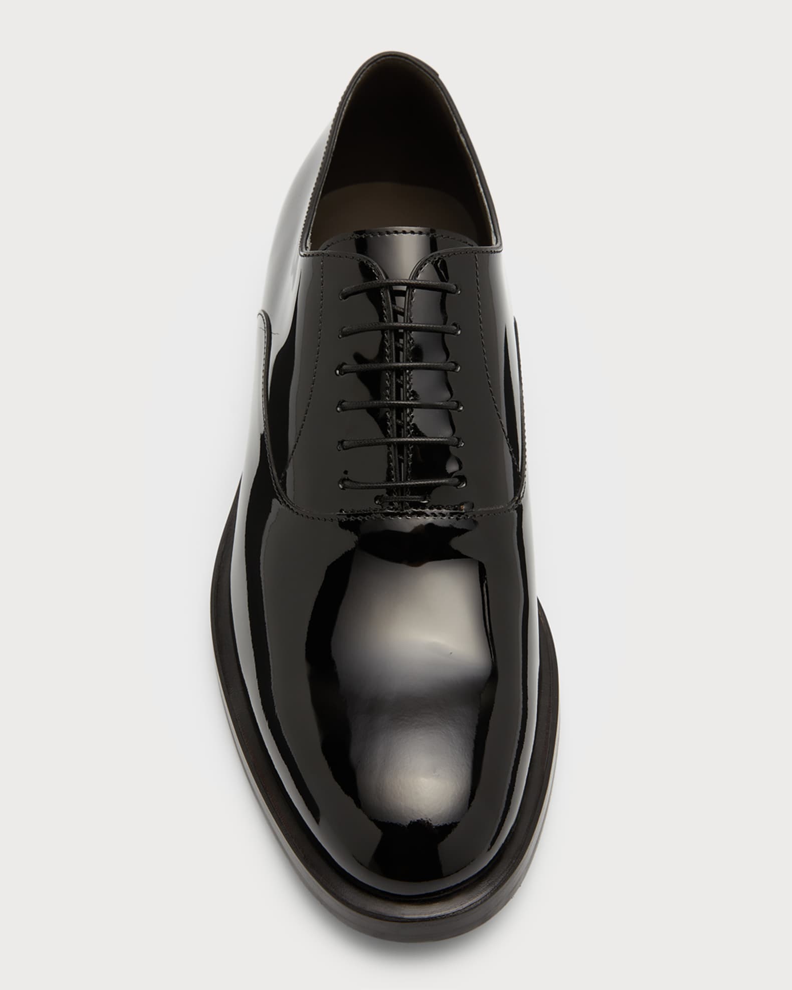 Brunello Cucinelli Men s Patent Leather Tuxedo Oxford Shoes