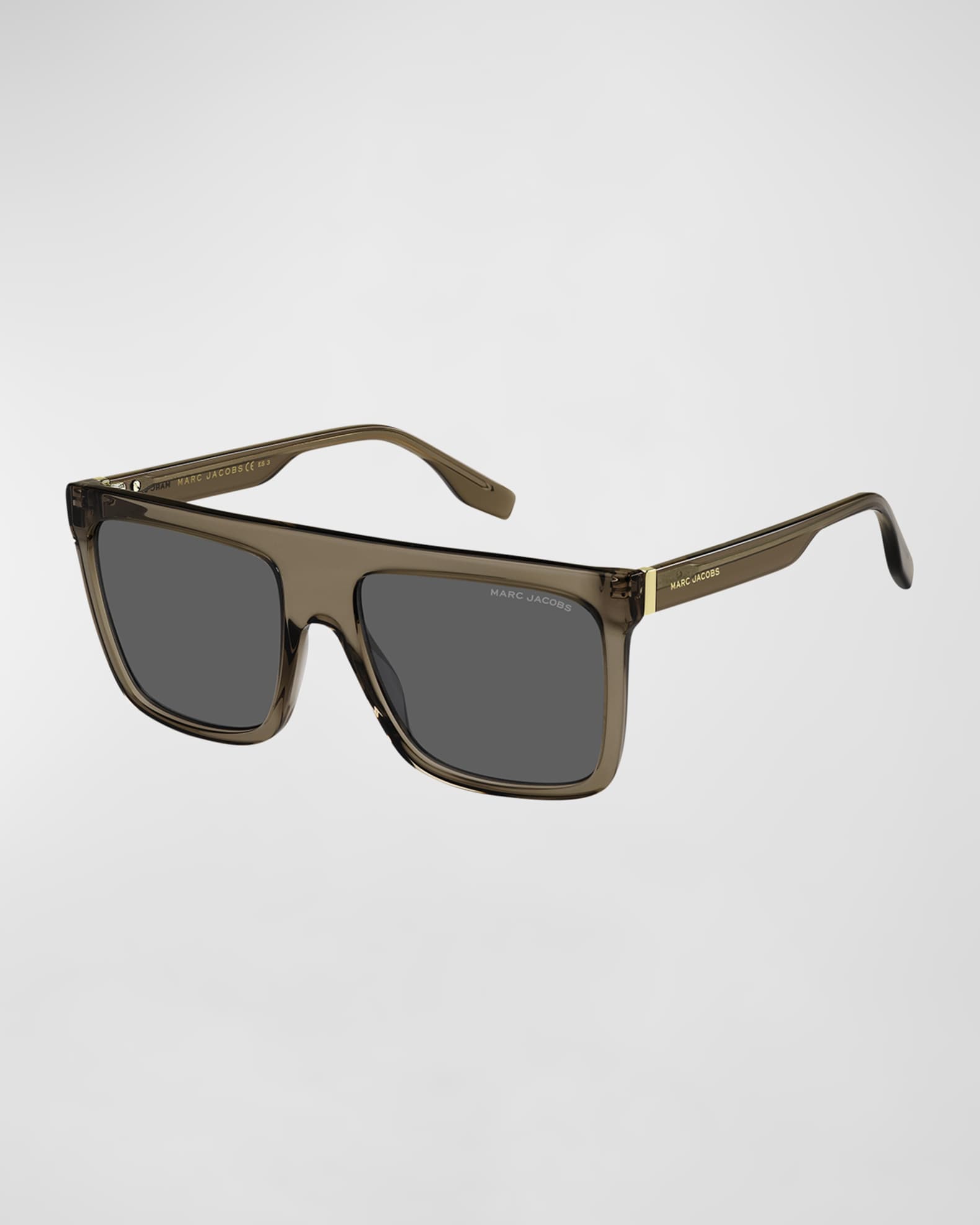 Marc Jacobs Flat Top Rectangle Acetate Sunglasses Neiman Marcus