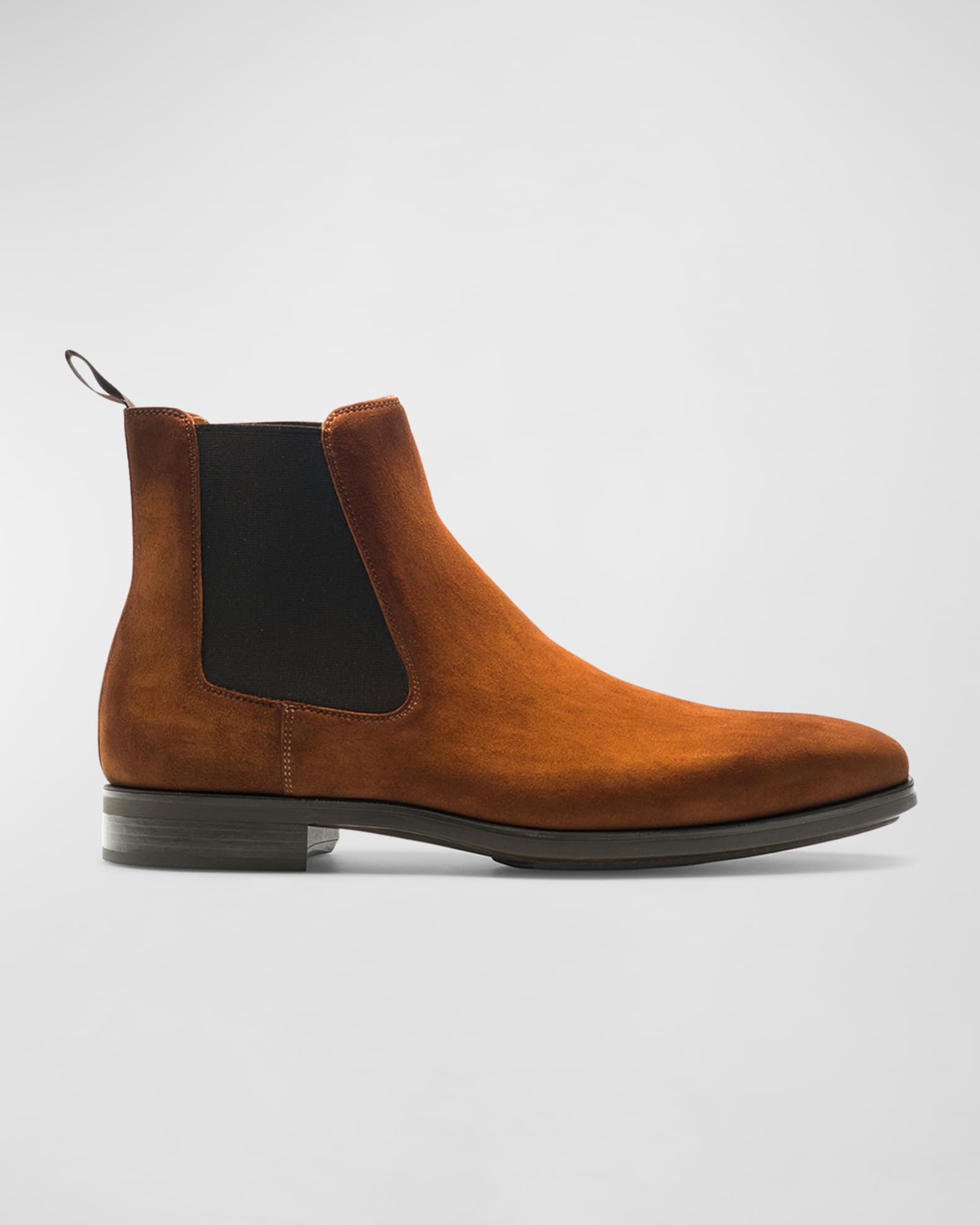 Textured Sophistication: Magnanni Chelsea Boots in Suede
