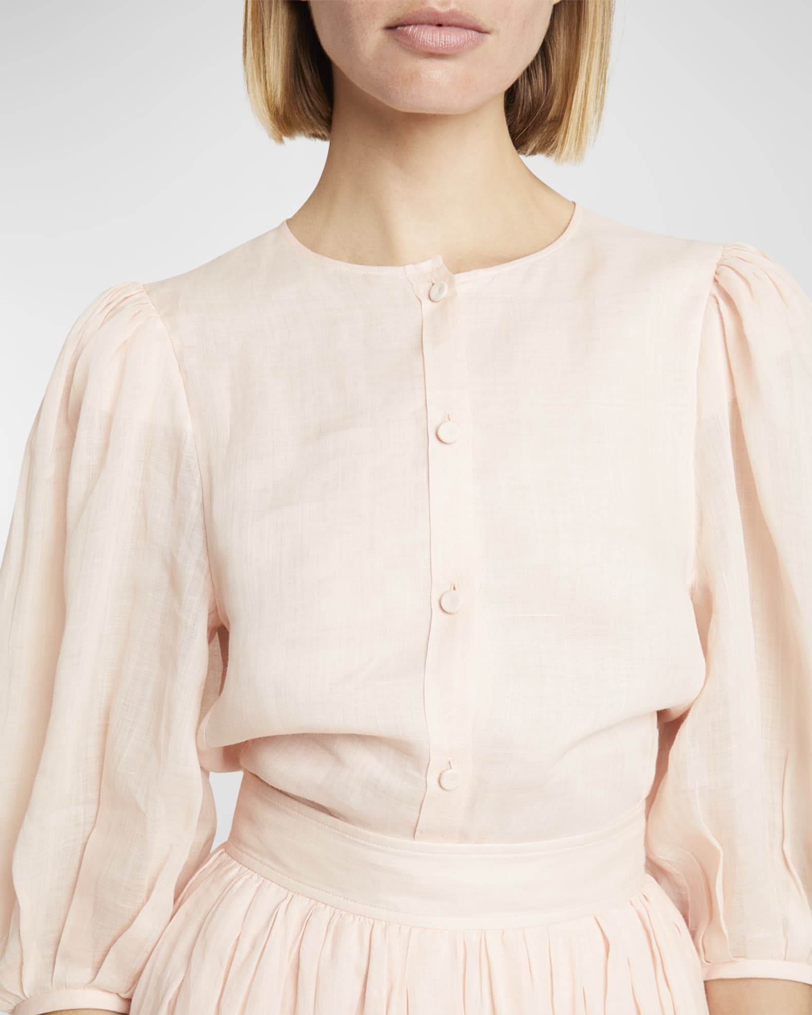 Cleo Collar Puff Sleeve Blouse